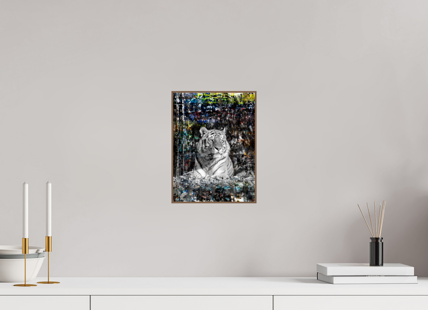 21 x 28 cm, Foto in ArtBox aus Massivholz Nussbaum RED³ WC Lubaya III