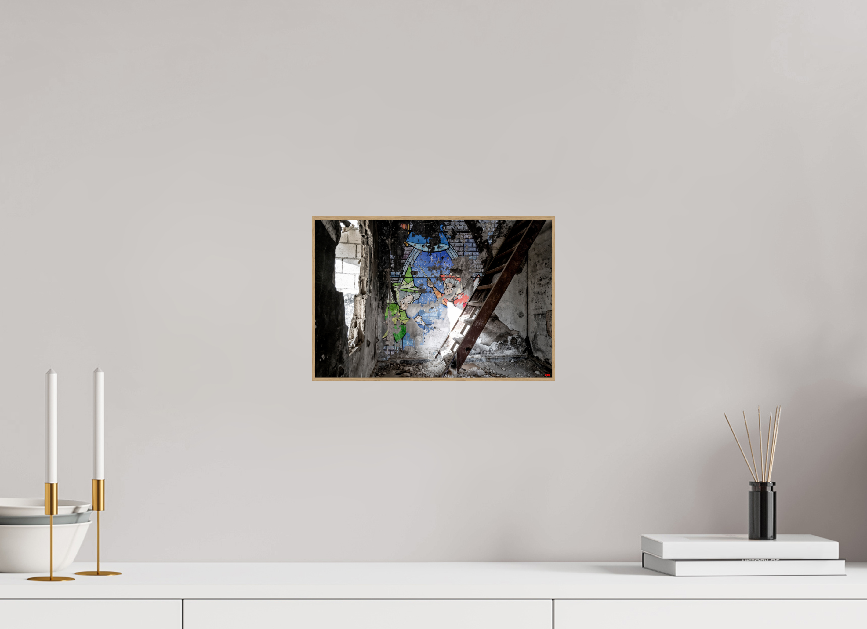 30 x 20 cm, Foto in ArtBox aus Massivholz Eiche natur RED³ SCSI Mazaya I