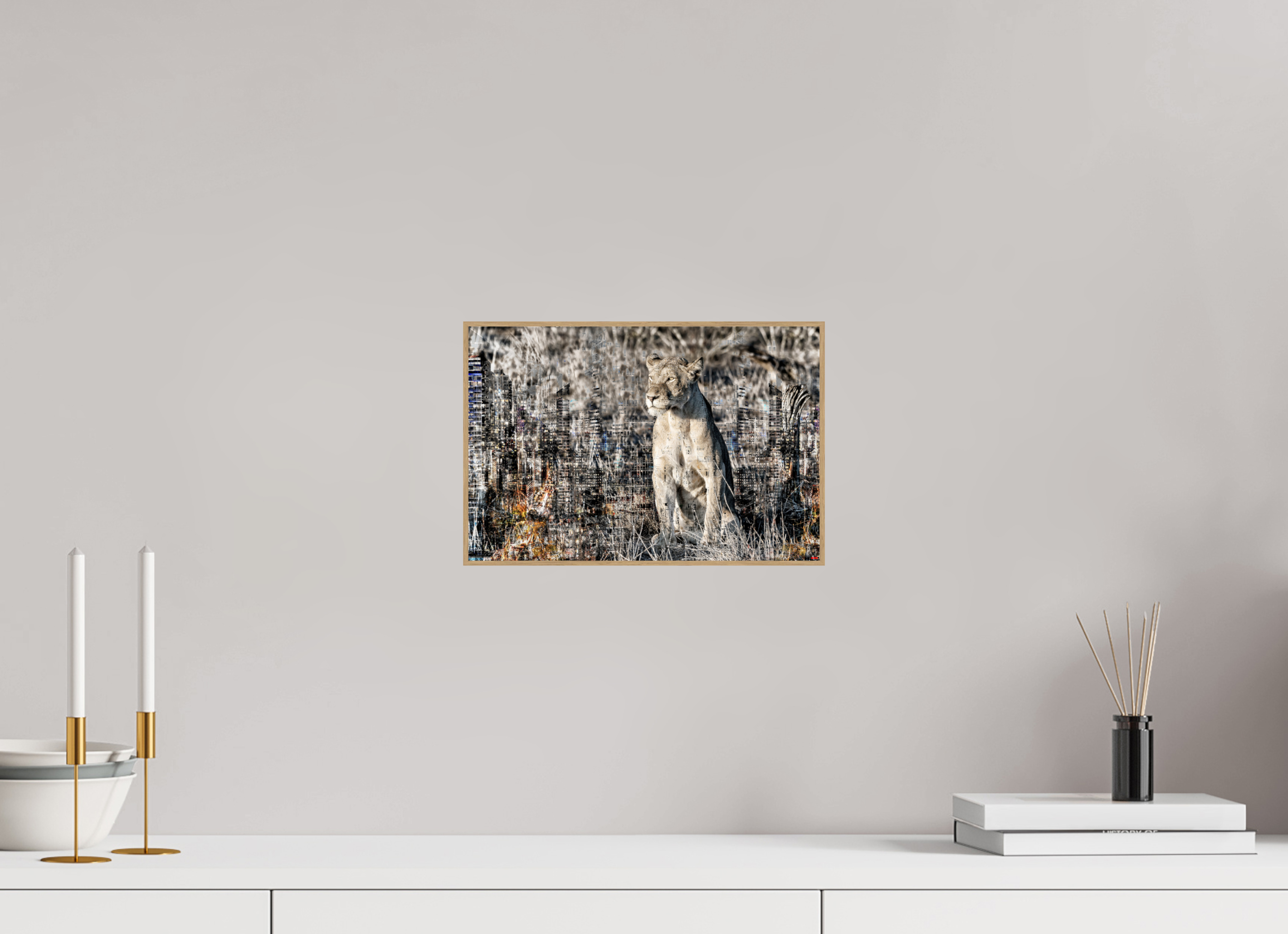 30 x 20 cm, Foto in ArtBox aus Massivholz Eiche natur RED³ WC Adwoa I