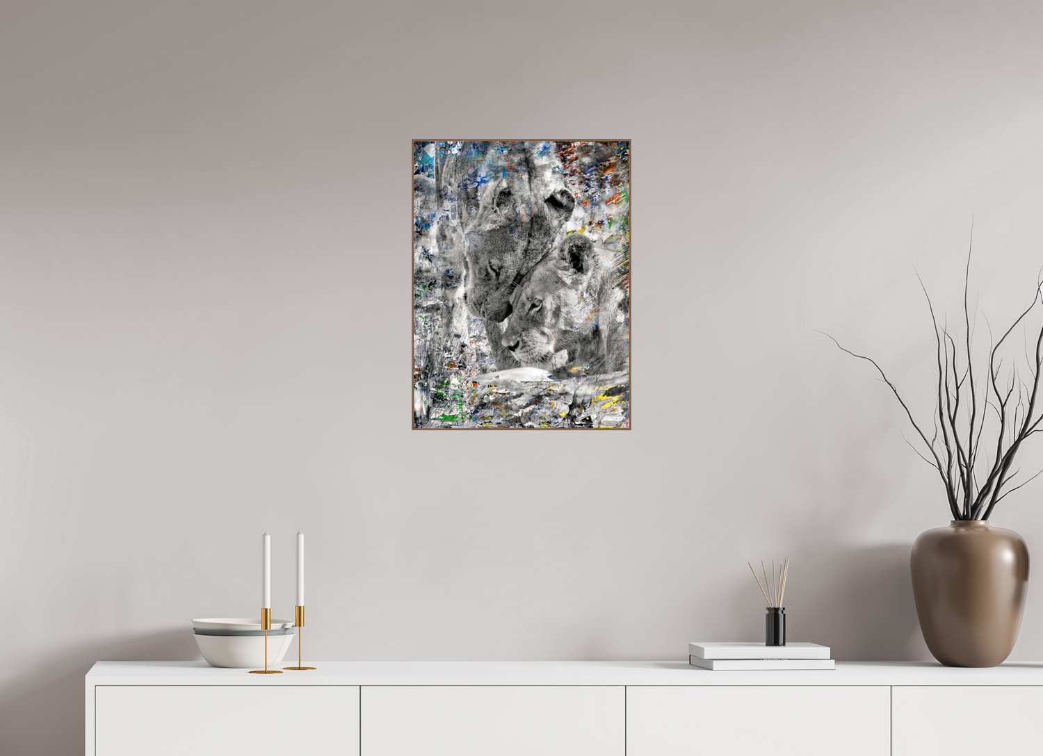 45 x 60 cm, Foto in ArtBox aus Massivholz Nussbaum RED³ WC Layamaya III