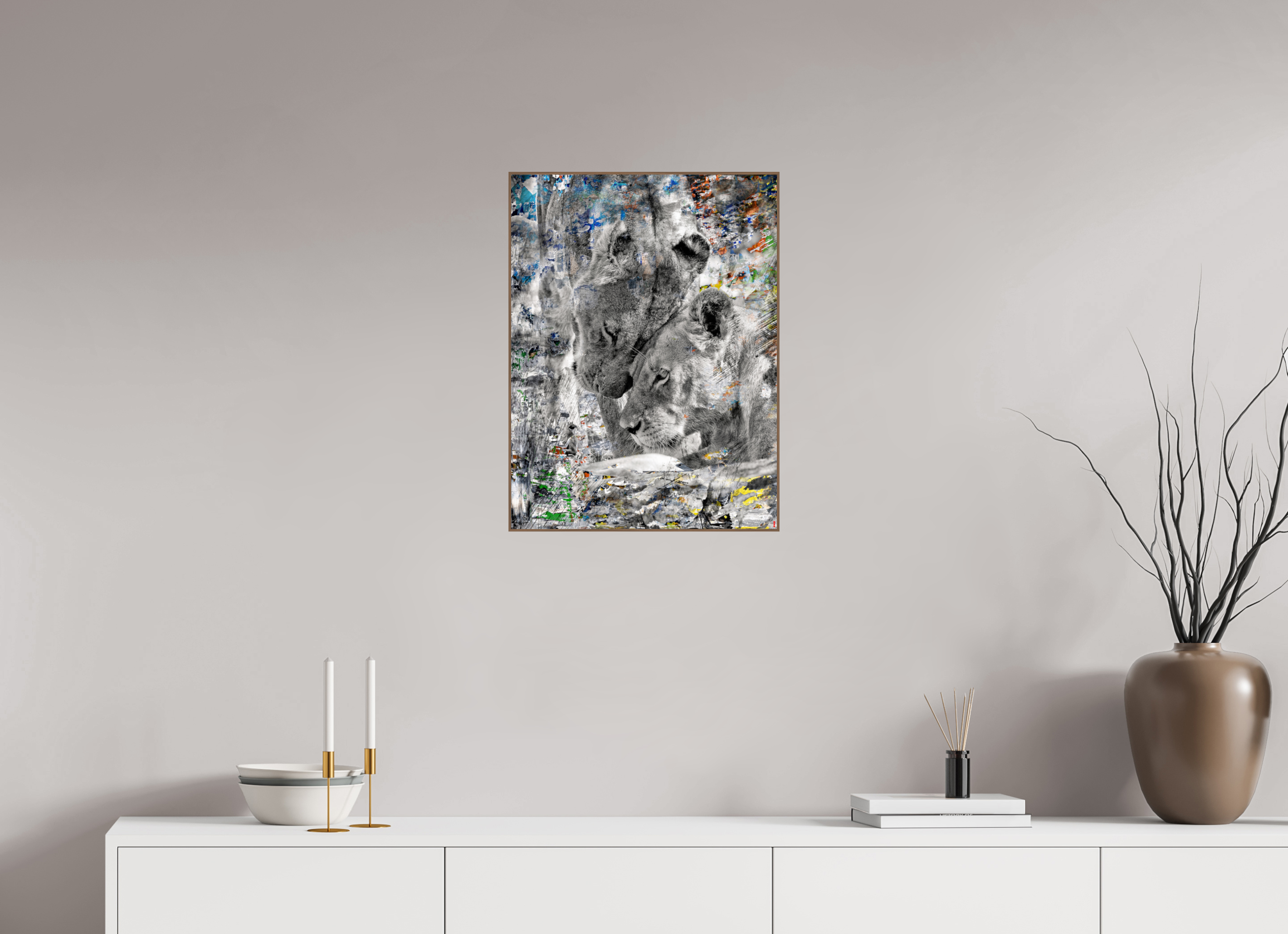 45 x 60 cm, Foto in ArtBox aus Massivholz Nussbaum RED³ WC Layamaya III