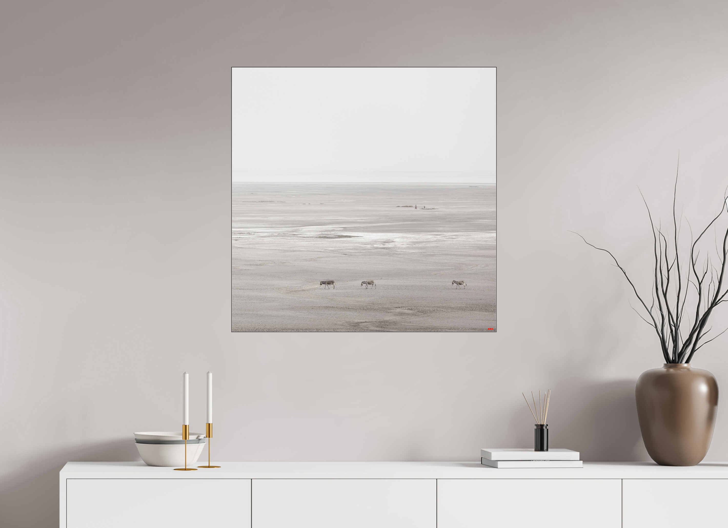 80 x 80 cm, Slimline Einfassung schwarz unter 2mm Acrylglas FA PH Danai II