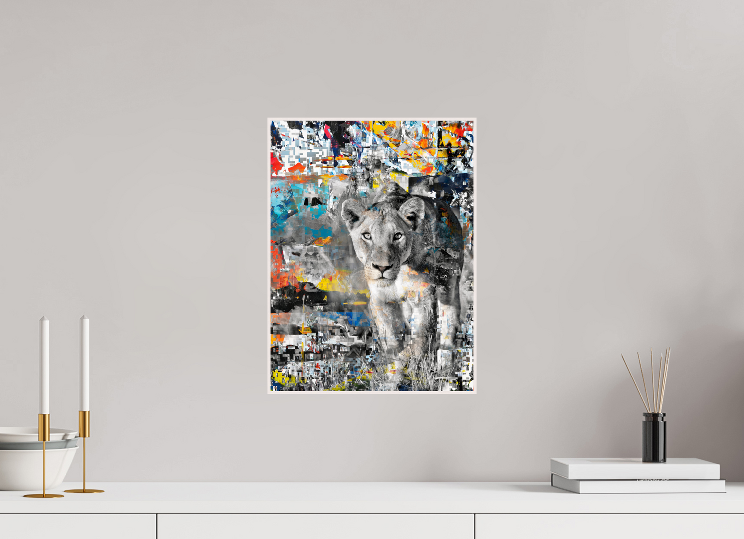 30 x 40 cm, Foto in ArtBox aus Massivholz Ahorn weiß RED³ Kachine III