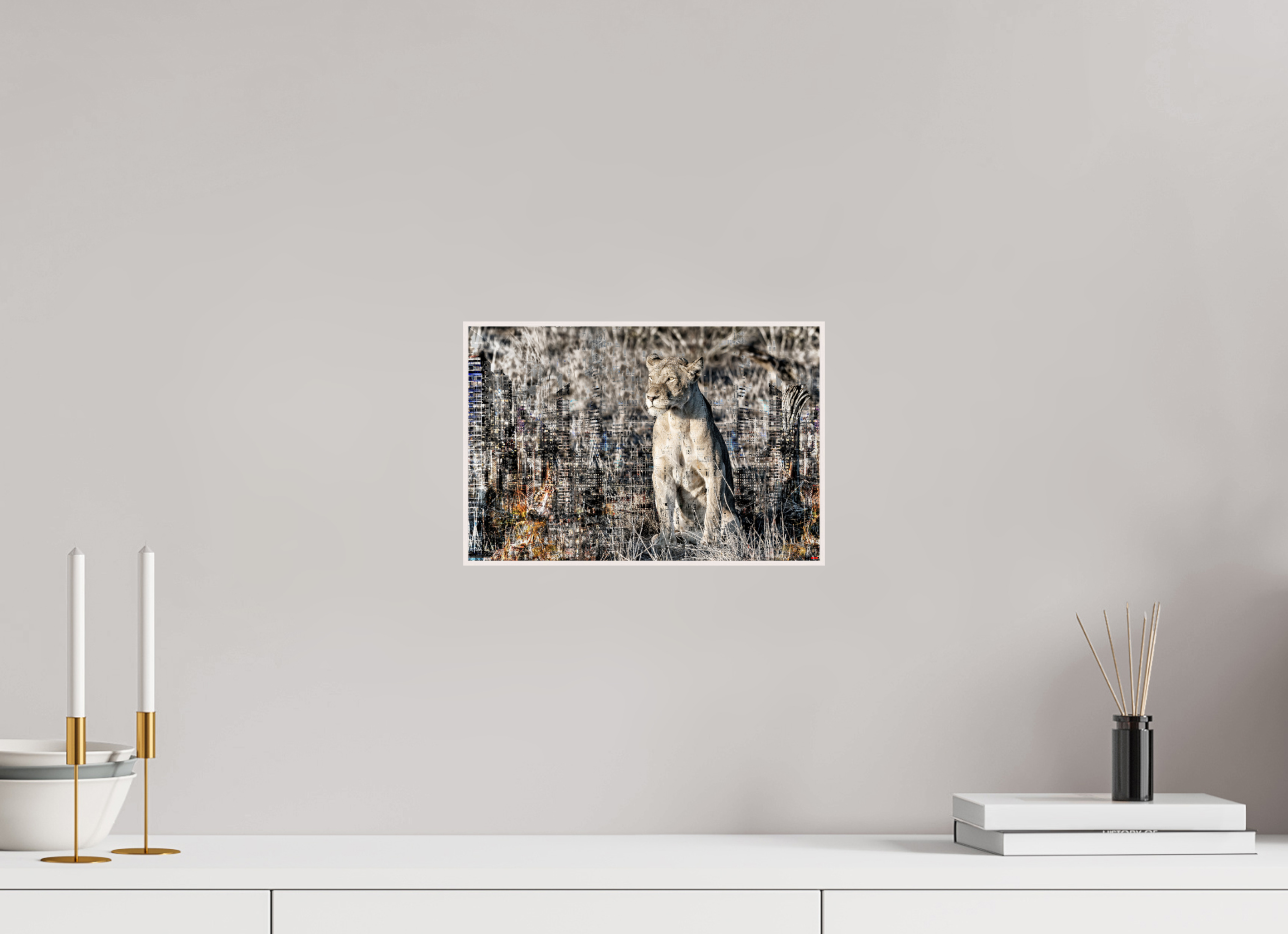 30 x 20 cm, Foto in ArtBox aus Massivholz Ahorn weiß RED³ WC Adwoa I