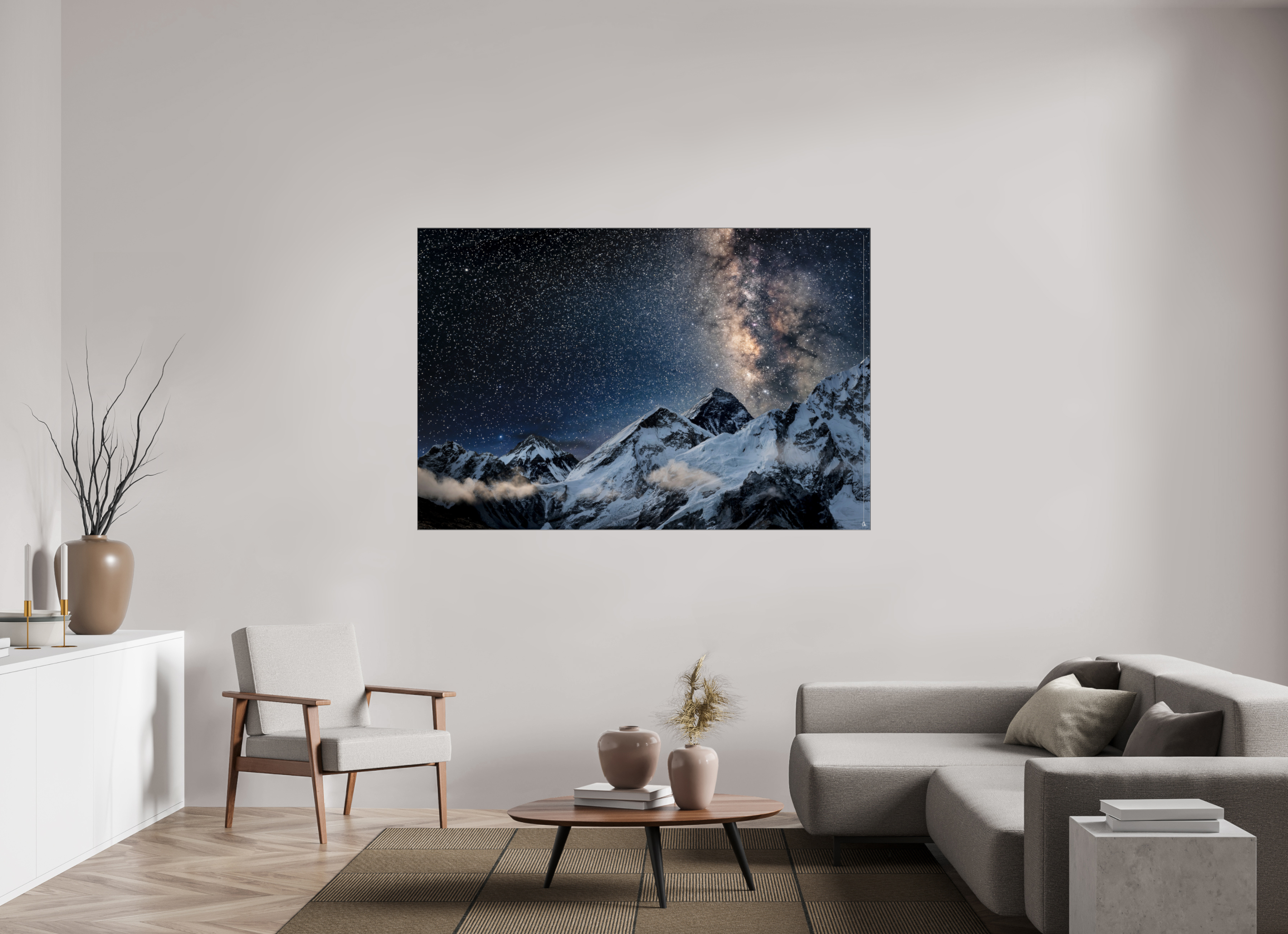 180 x 120 cm, Slimline Einfassung schwarz unter 2mm Acrylglas FA PH Sangmo I