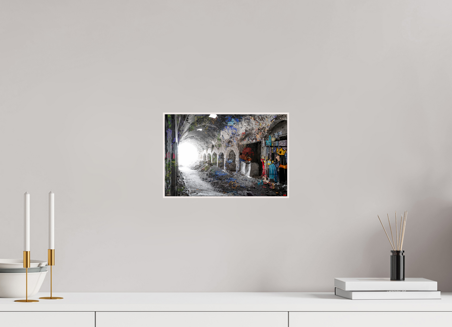 29,8 x 20 cm, Foto in ArtBox aus Massivholz Ahorn weiß RED³ SCSI Maysa I