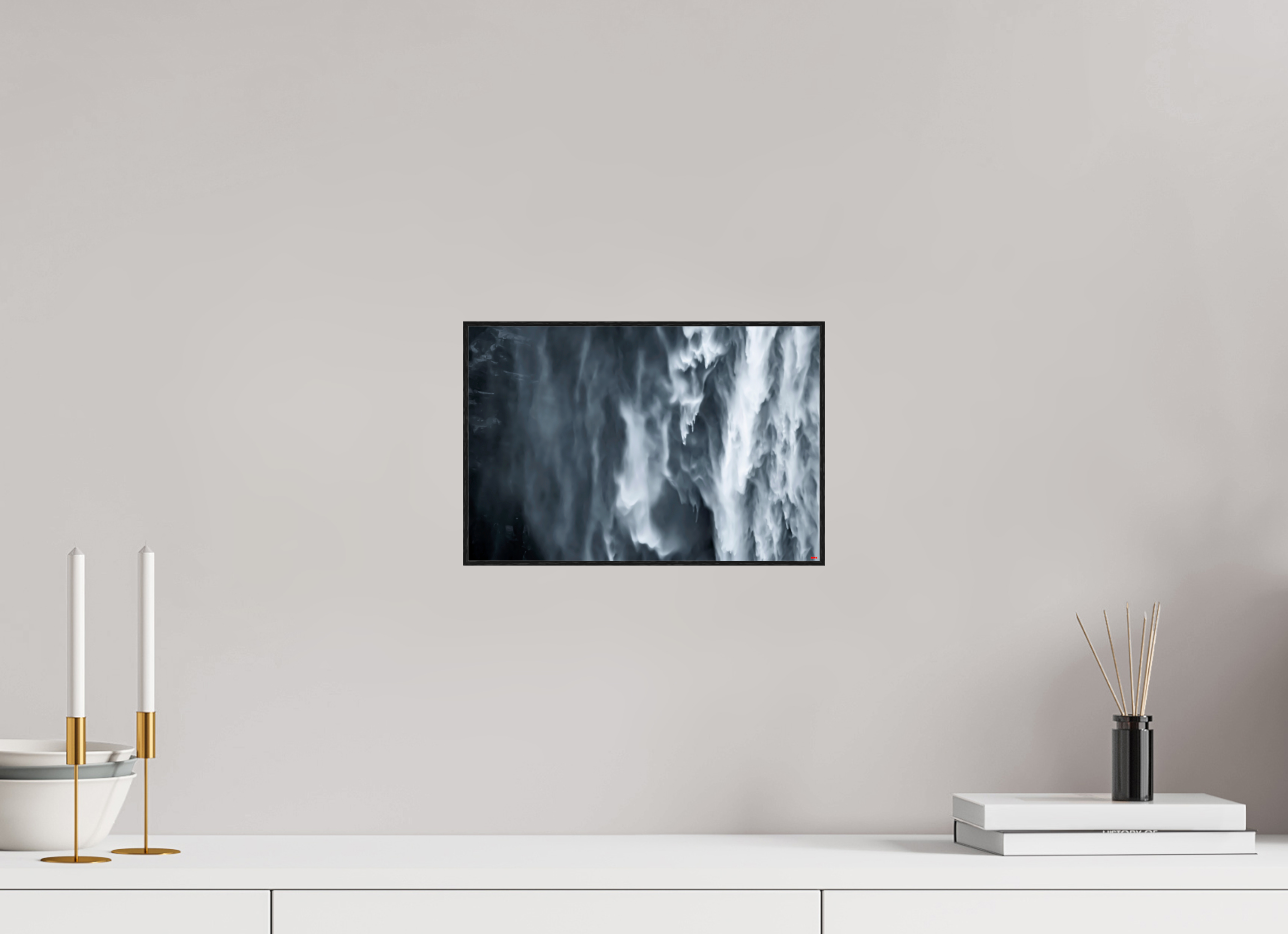 30 x 20 cm, Foto in ArtBox aus Massivholz Eiche schwarz RED³ PH Oats in the Water I