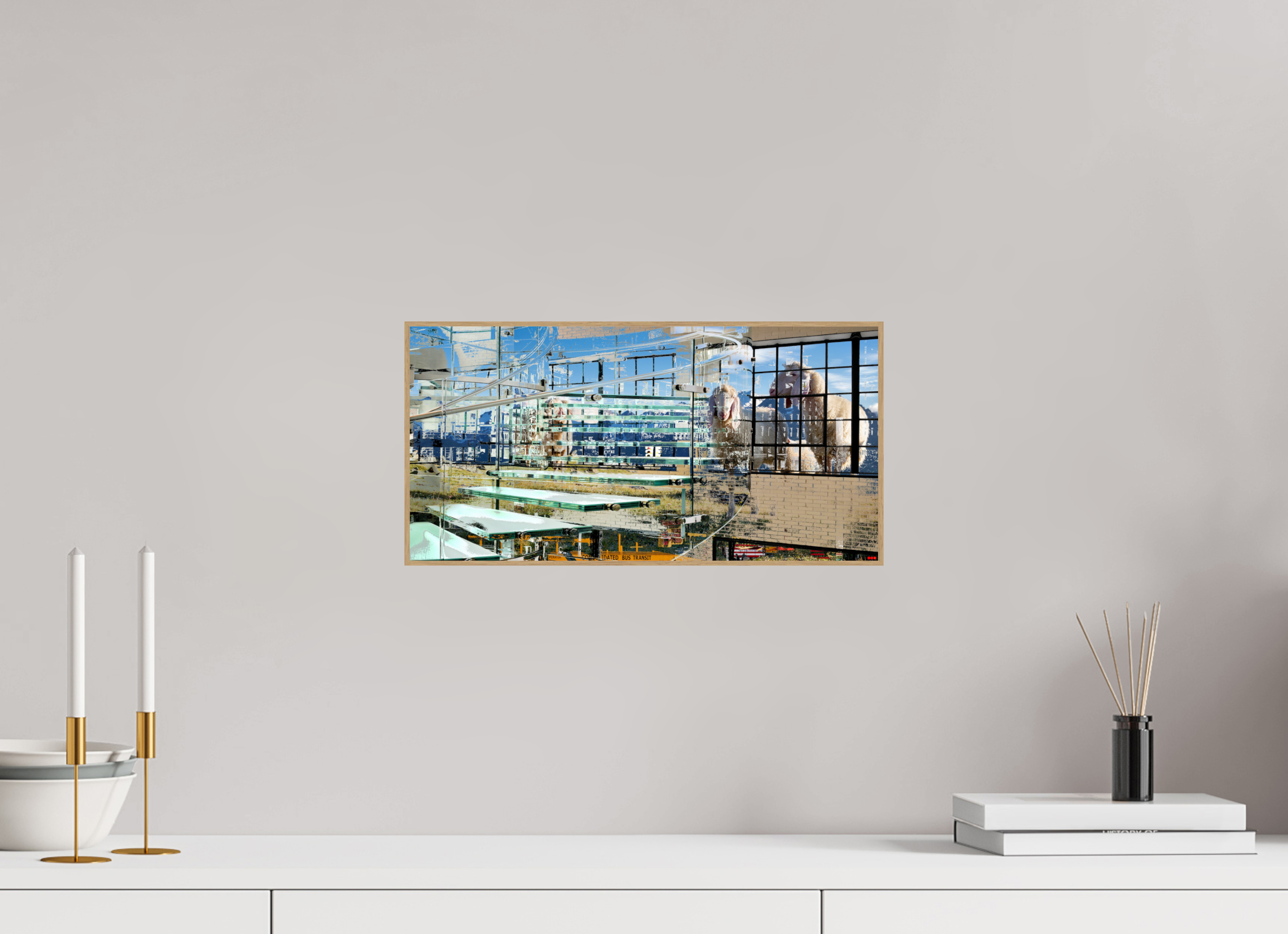 40 x 20 cm, Foto in ArtBox aus Massivholz Eiche natur RED³ HP Malia V