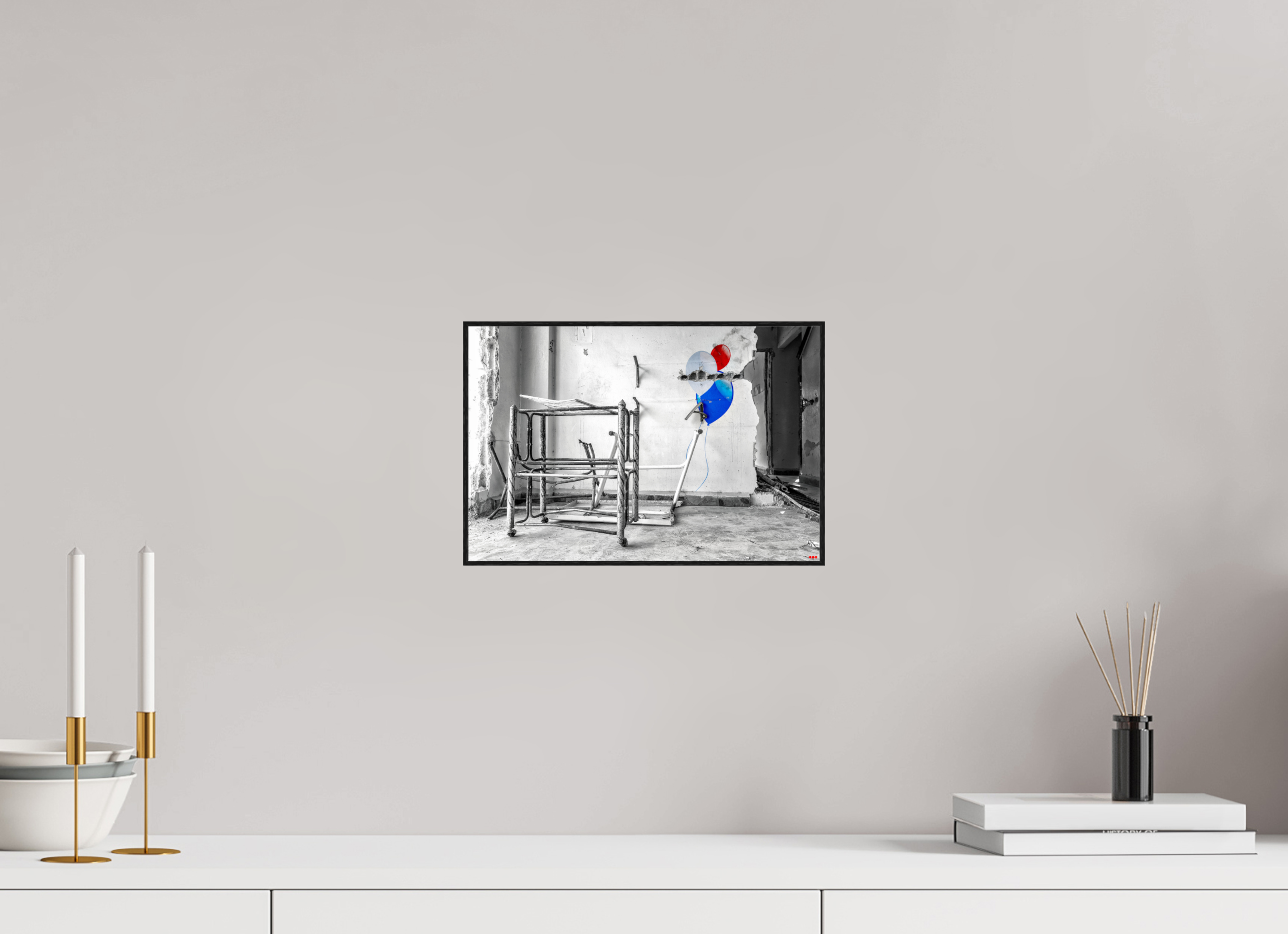 30 x 20 cm, Foto in ArtBox aus Massivholz Eiche schwarz RED³ SCSI Mursal I