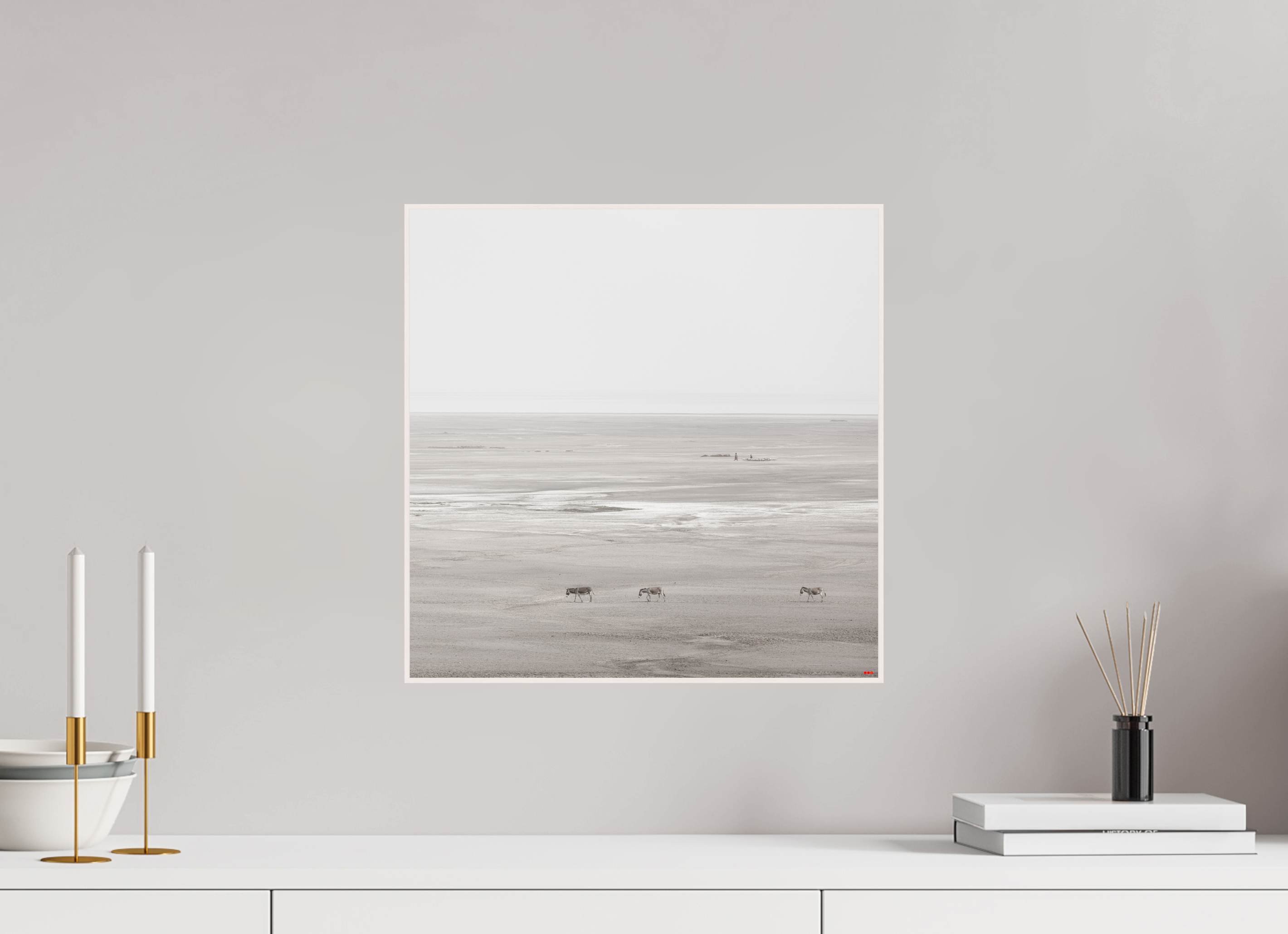 40 x 40 cm, Foto in ArtBox aus Massivholz Ahorn weiß RED³ PH Danai II