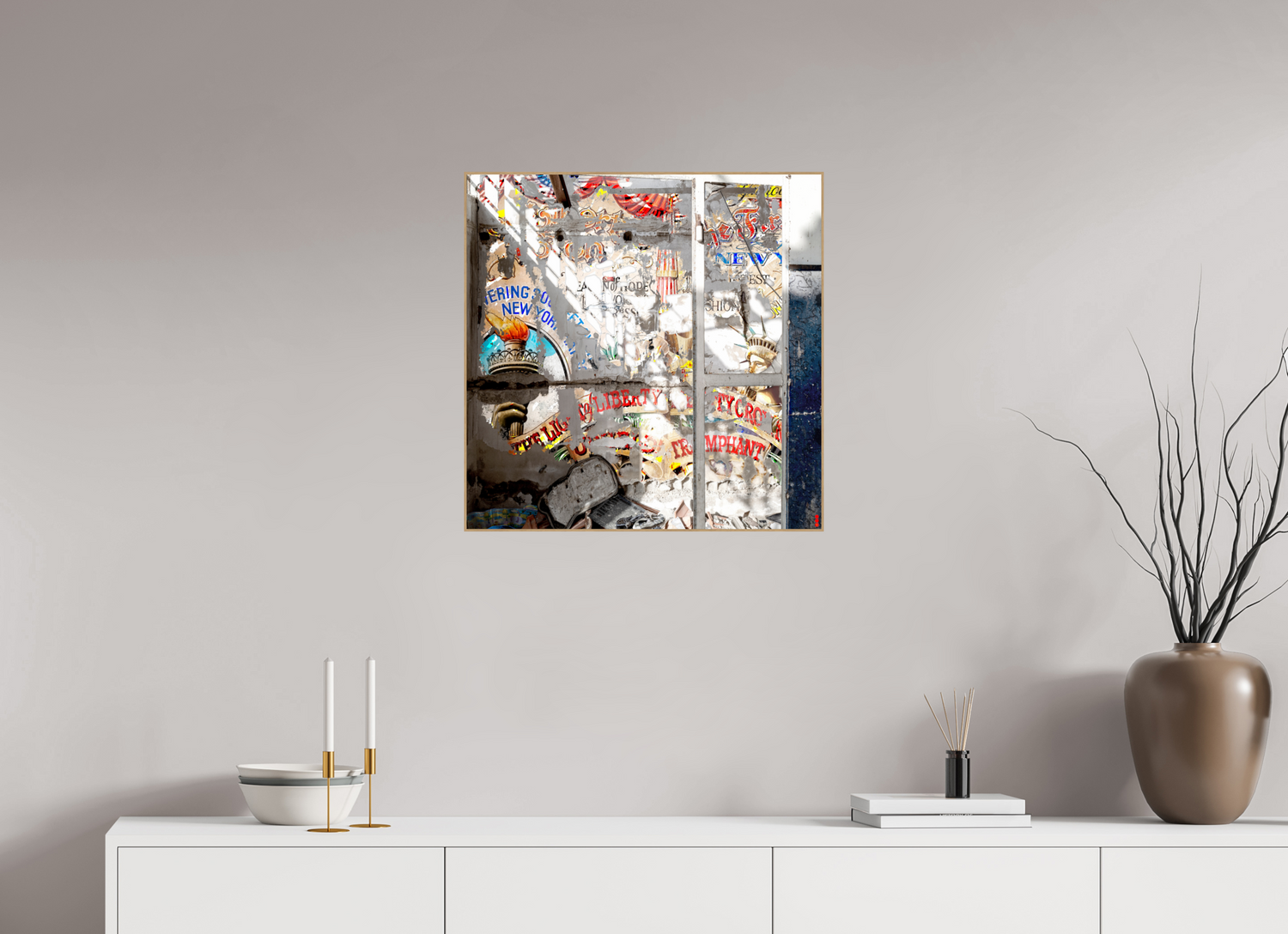 60 x 60 cm, Foto in ArtBox aus Massivholz Eiche natur RED³ SCSI Malahat II