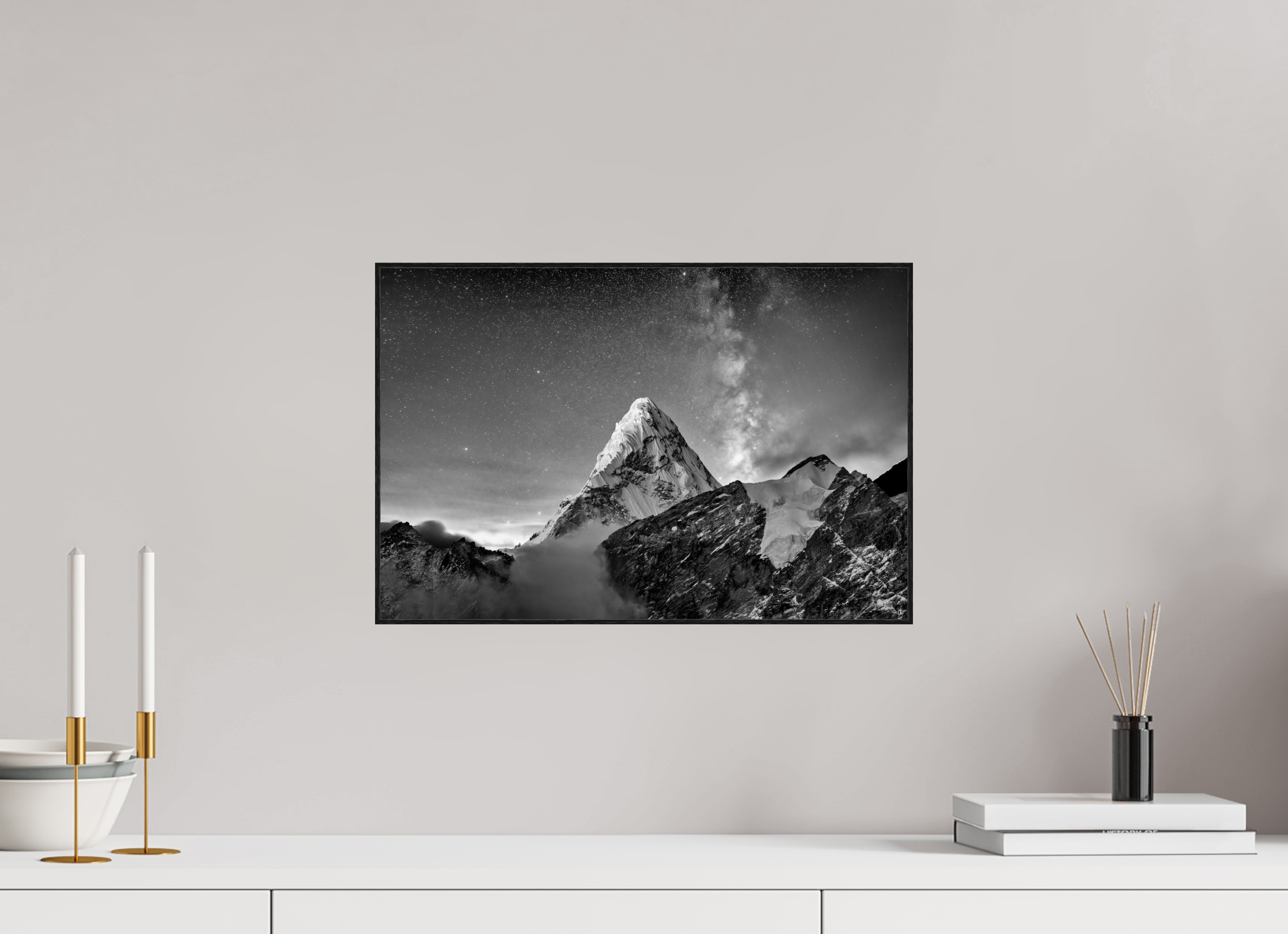 45 x 30 cm, Foto in ArtBox aus Massivholz Eiche schwarz RED³ PH Sujata I