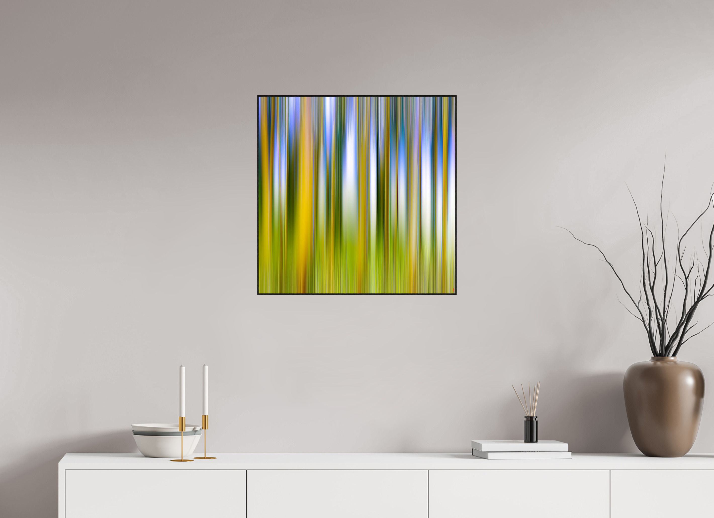 60 x 60 cm, Foto in ArtBox aus Massivholz Eiche schwarz RED³ PH Ayashe II