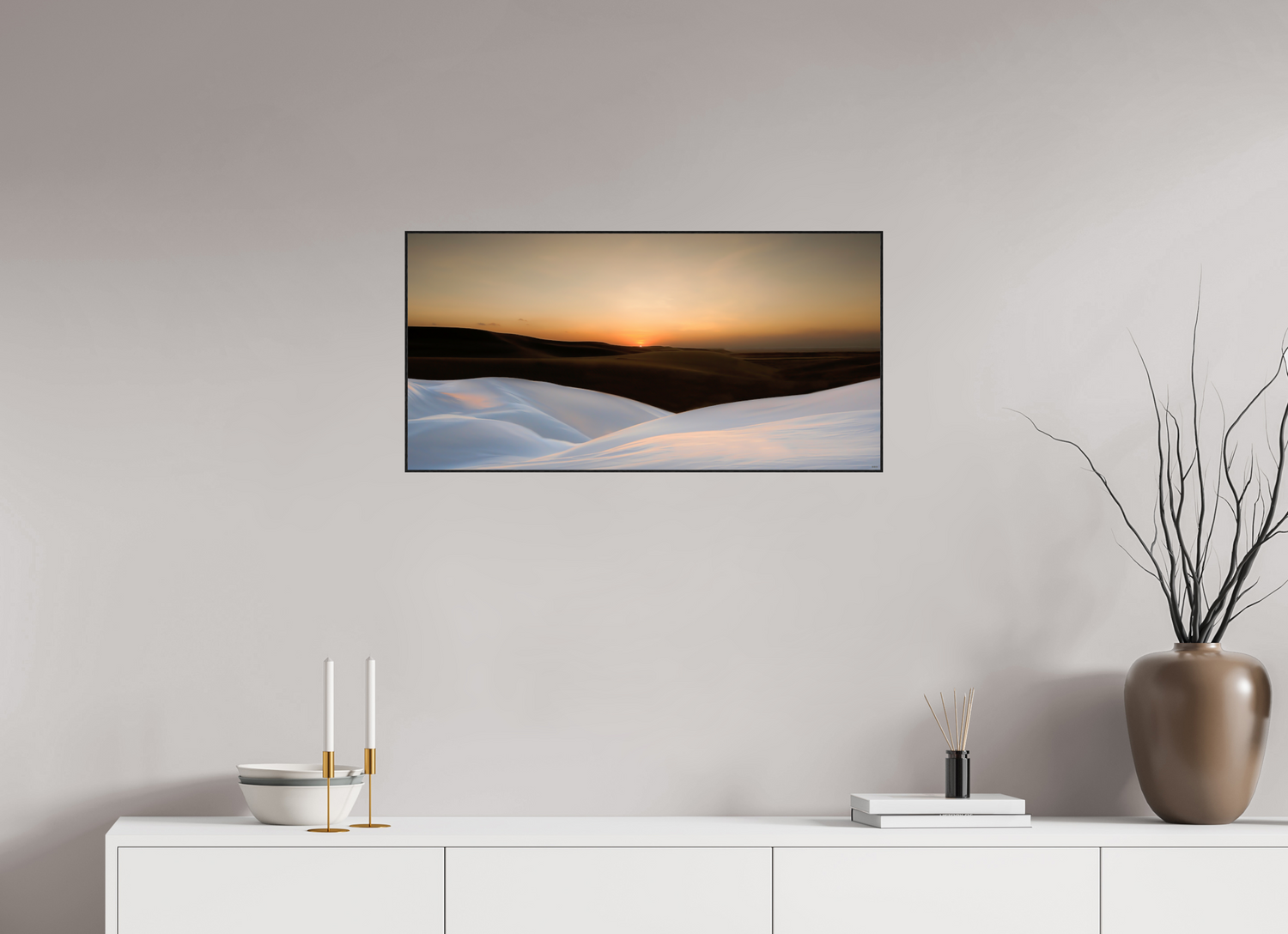 80 x 40 cm, Foto in ArtBox aus Massivholz Eiche schwarz RED³ PH Amirah V