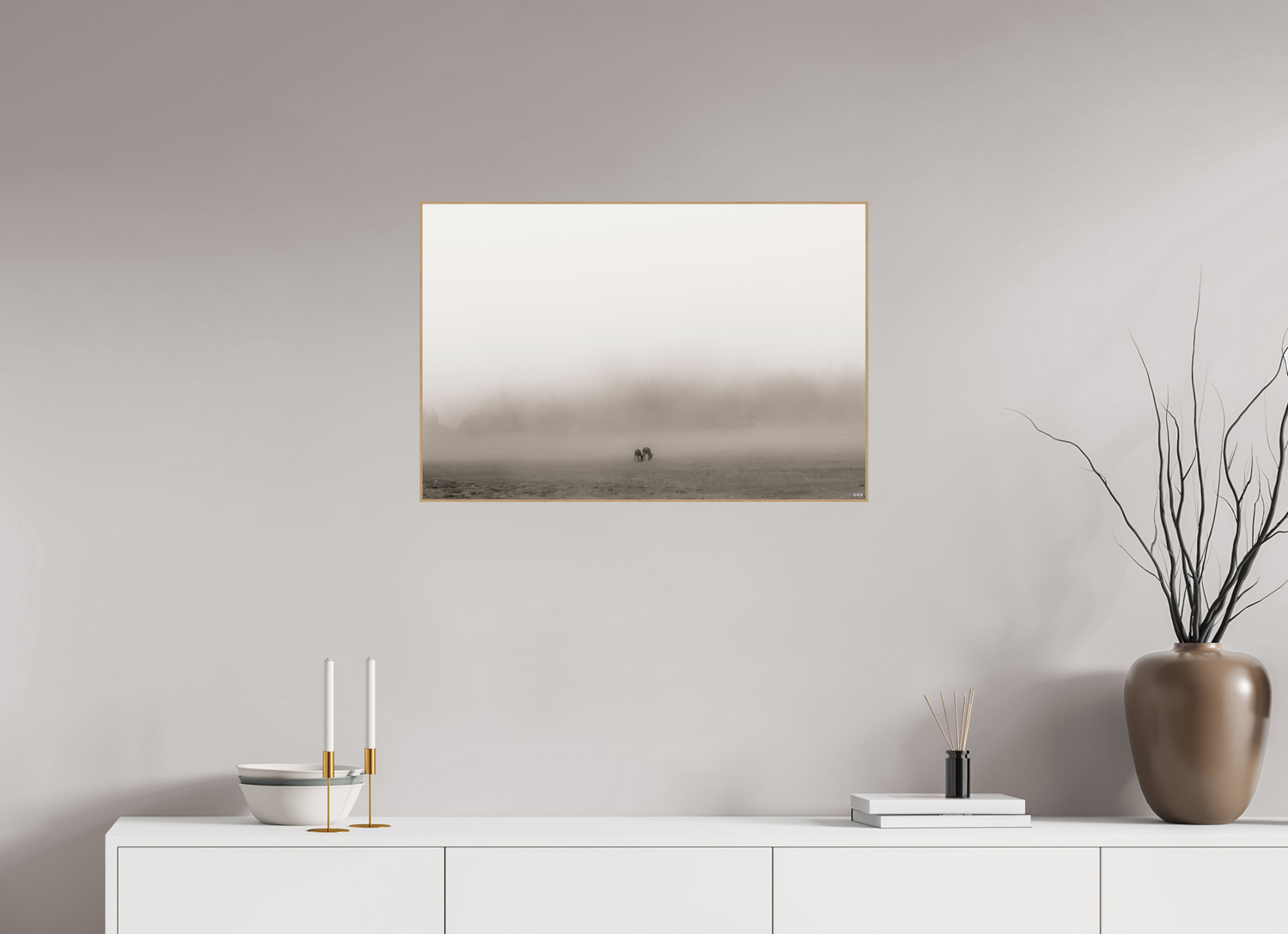 75 x 50 cm, Foto in ArtBox aus Massivholz Eiche natur RED³ PH Mamello I