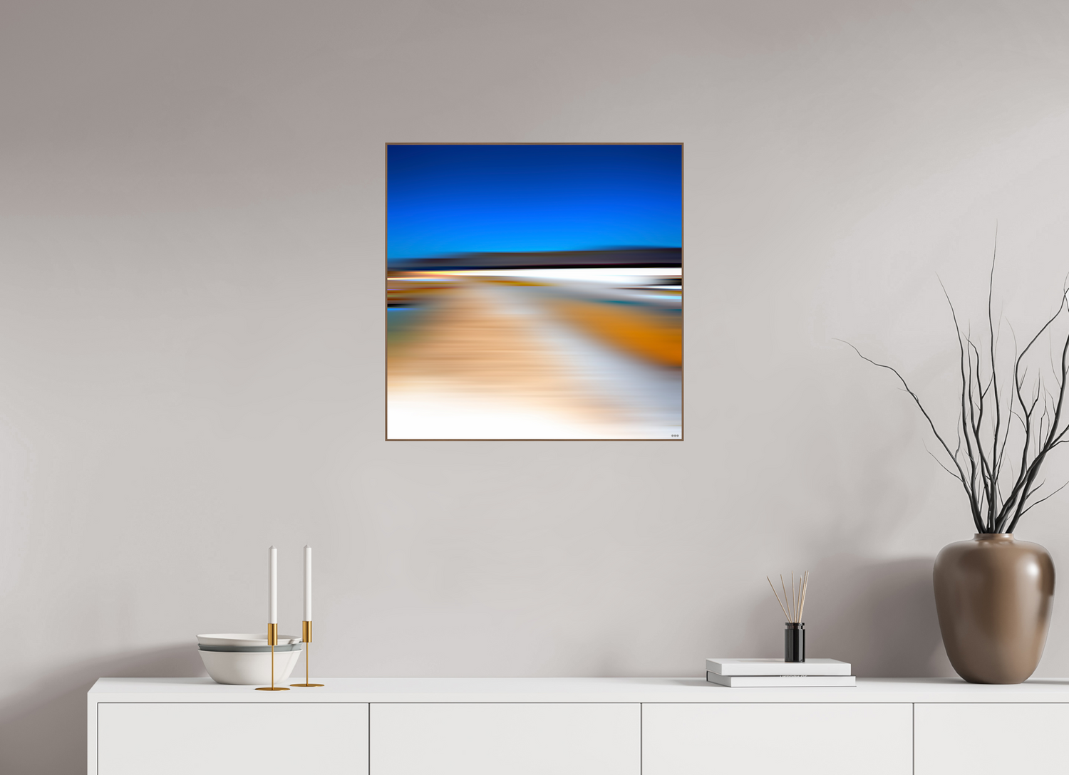 60 x 60 cm, Foto in ArtBox aus Massivholz Nussbaum RED³ PH Antankara II