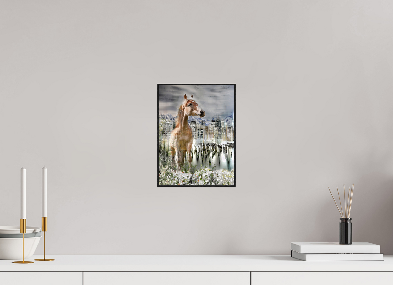 21 x 28 cm, Foto in ArtBox aus Massivholz Eiche schwarz RED³ HP Amazia III