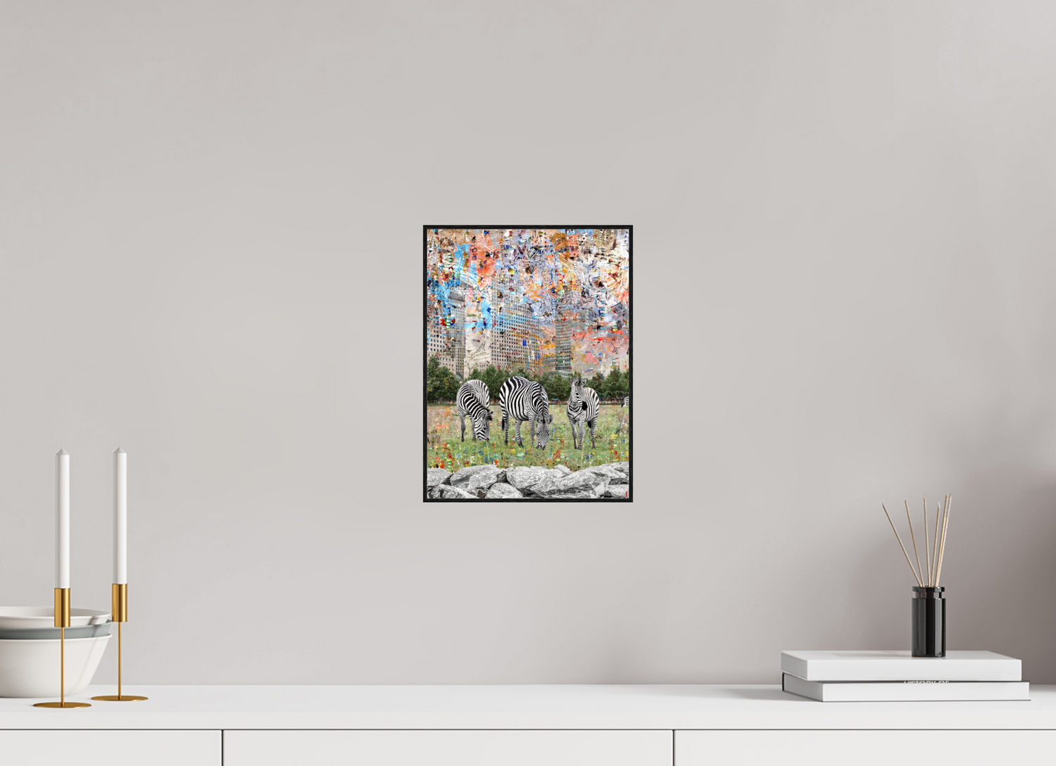 21 x 28 cm, Foto in ArtBox aus Massivholz Eiche schwarz RED³ WC Amaya III