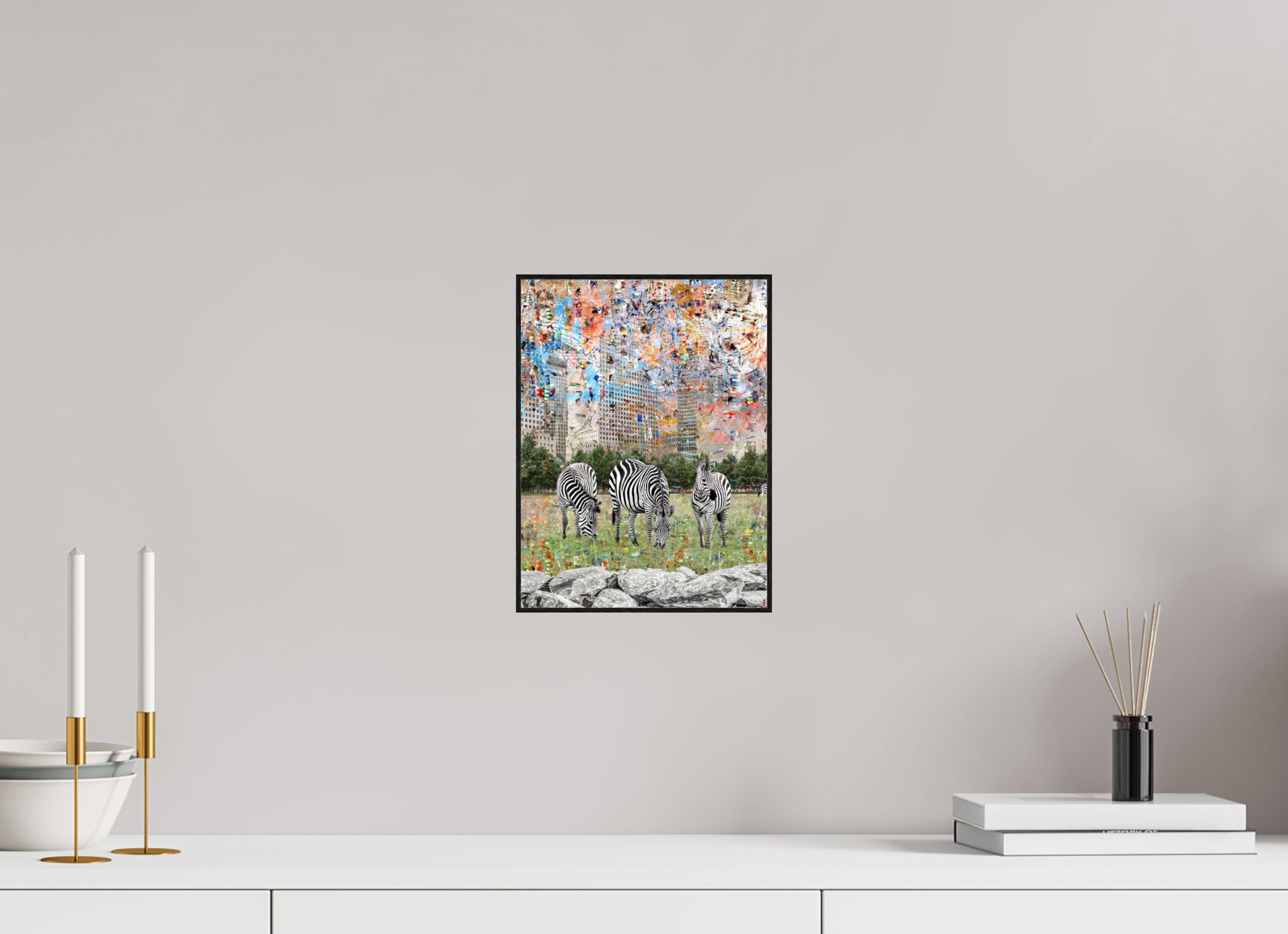 21 x 28 cm, Foto in ArtBox aus Massivholz Eiche schwarz RED³ WC Amaya III