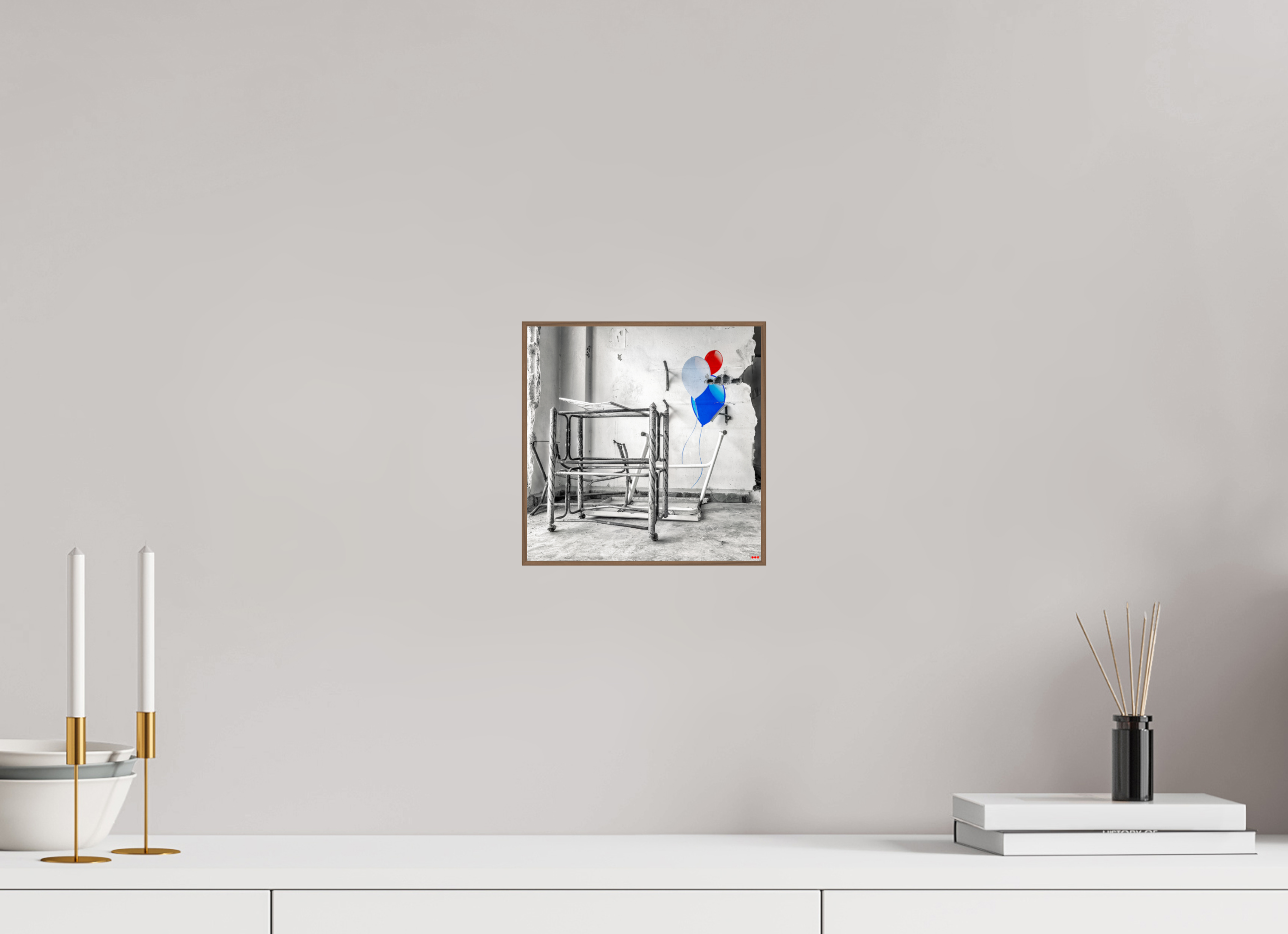 20 x 20 cm, Foto in ArtBox aus Massivholz Nussbaum RED³ SCSI Mursal II