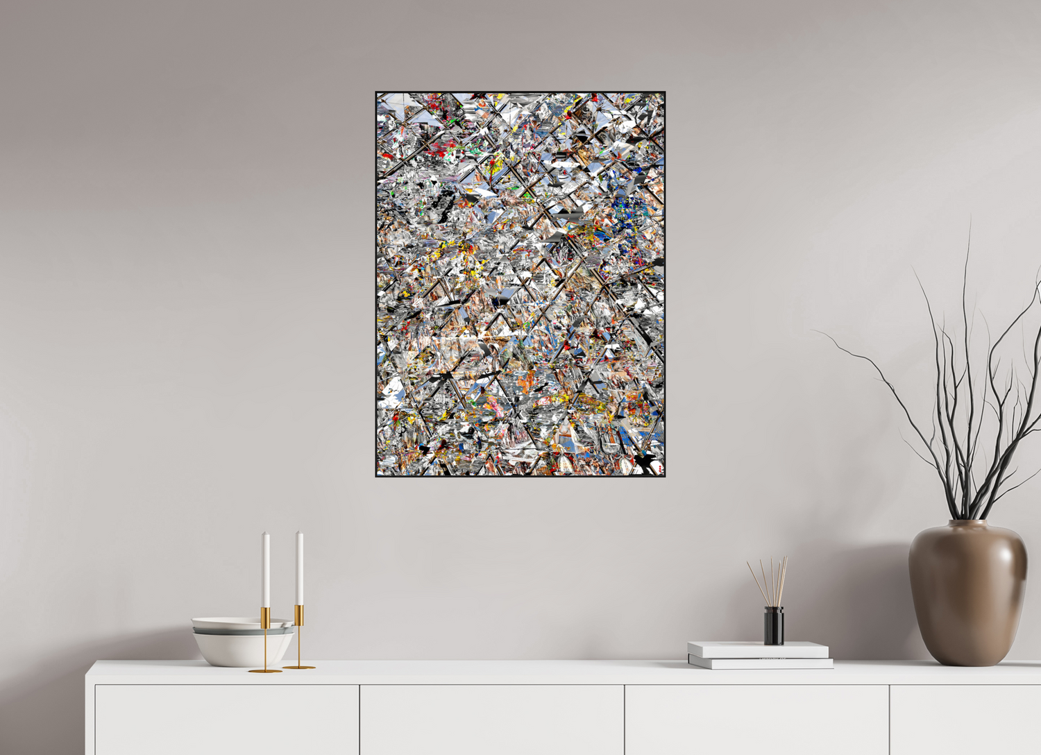 60 x 80 cm, Foto in ArtBox aus Massivholz Eiche schwarz RED³ HP Lacrimosa III