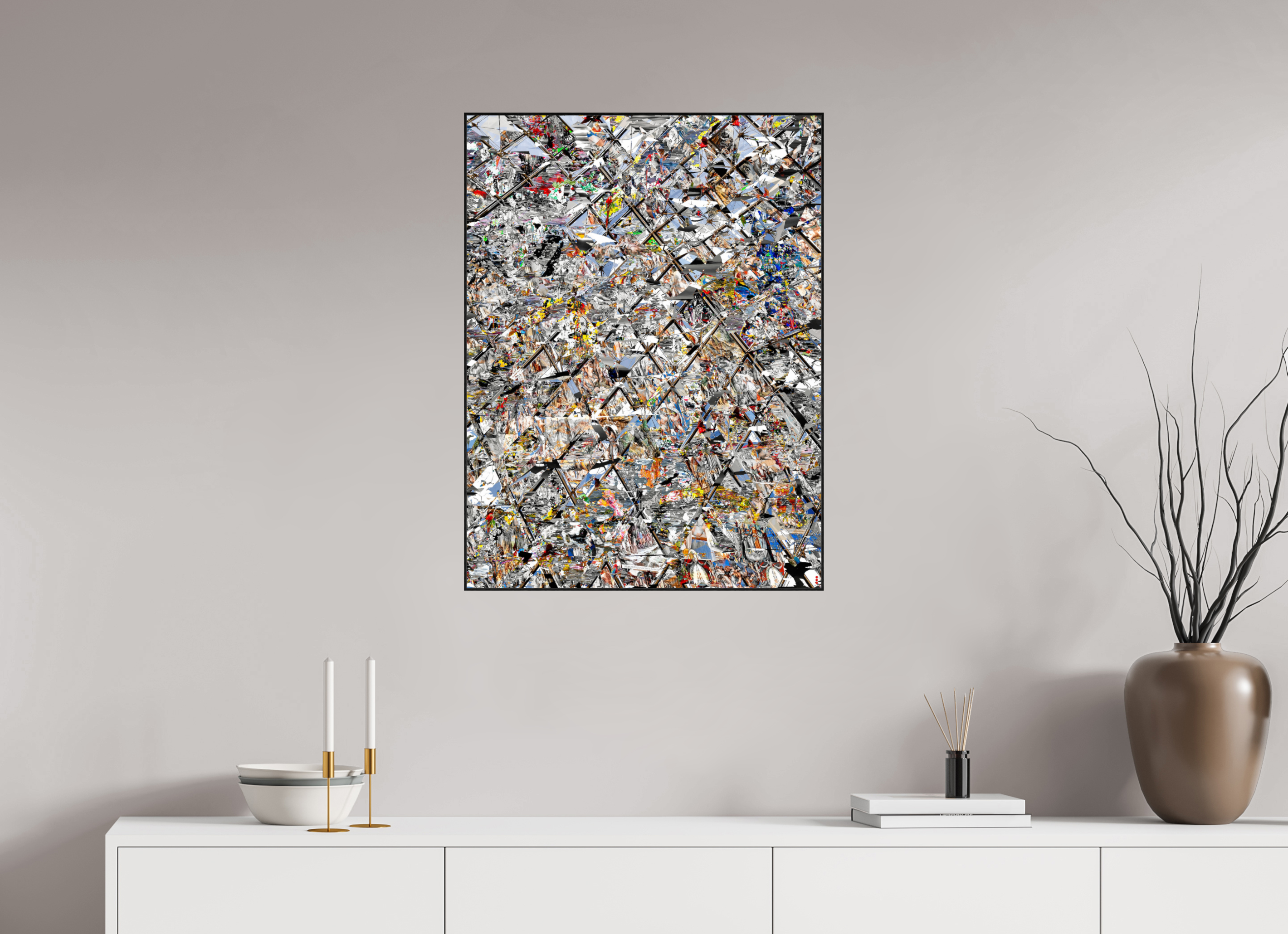 60 x 80 cm, Foto in ArtBox aus Massivholz Eiche schwarz RED³ HP Lacrimosa III