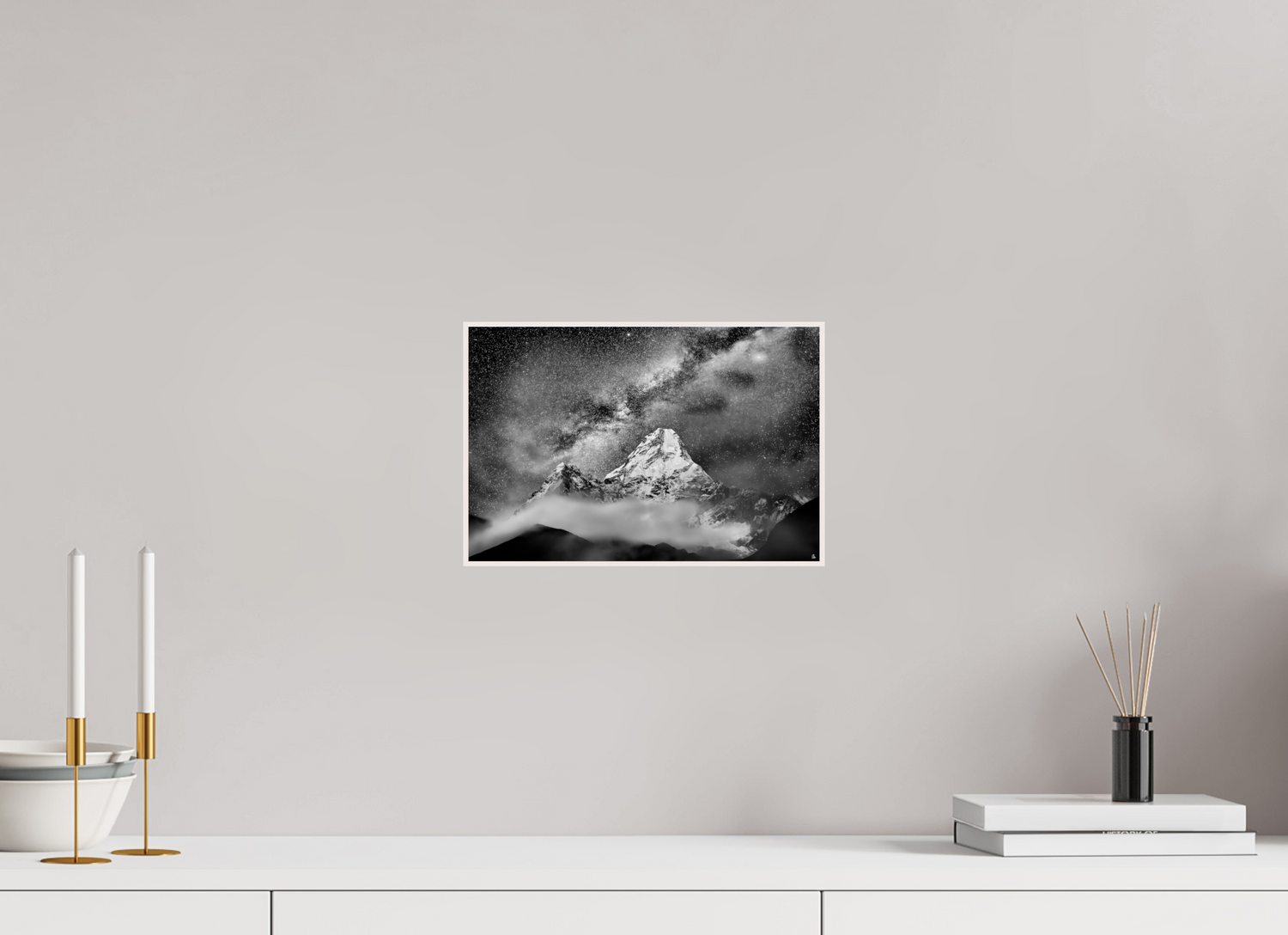 30 x 20 cm, Foto in ArtBox aus Massivholz Ahorn weiß RED³ Sherab I