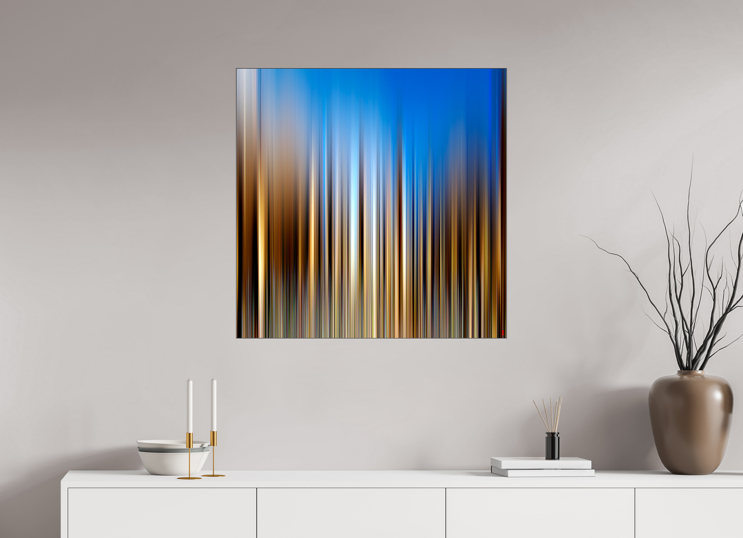 80 x 80 cm, Slimline Einfassung schwarz unter 2mm Acrylglas FA PH Ayondele II