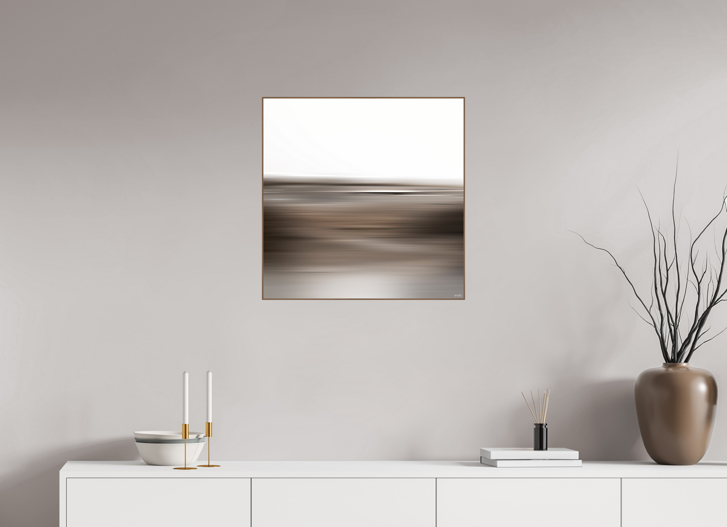 60 x 60 cm, Foto in ArtBox aus Massivholz Nussbaum RED³ PH Adisa II