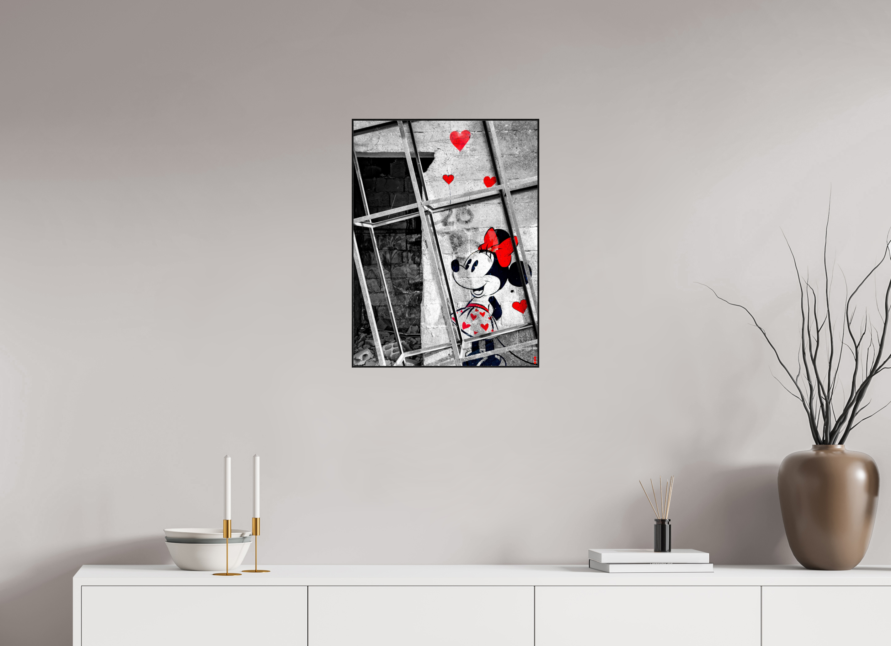 45 x 60 cm, Foto in ArtBox aus Massivholz Eiche schwarz RED³ SCSI Madiar III