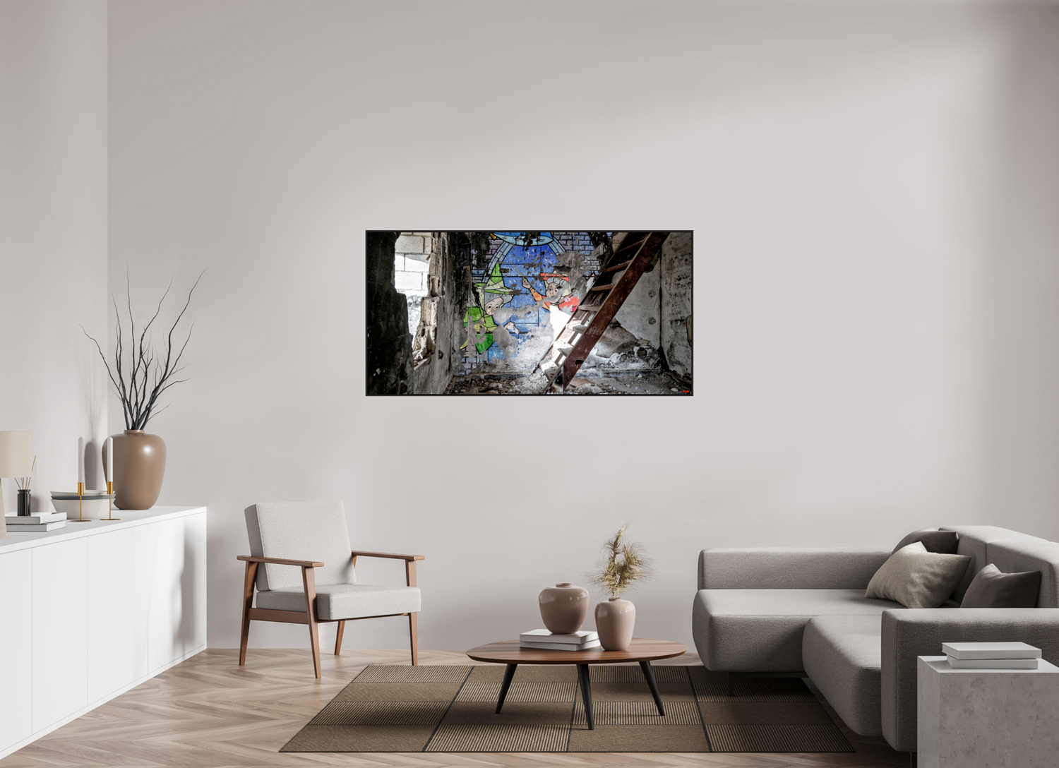 160 x 80 cm, Schattenfugen-Rahmen schwarz &amp; 2mm Acrylglas FA SCSI Mazaya V