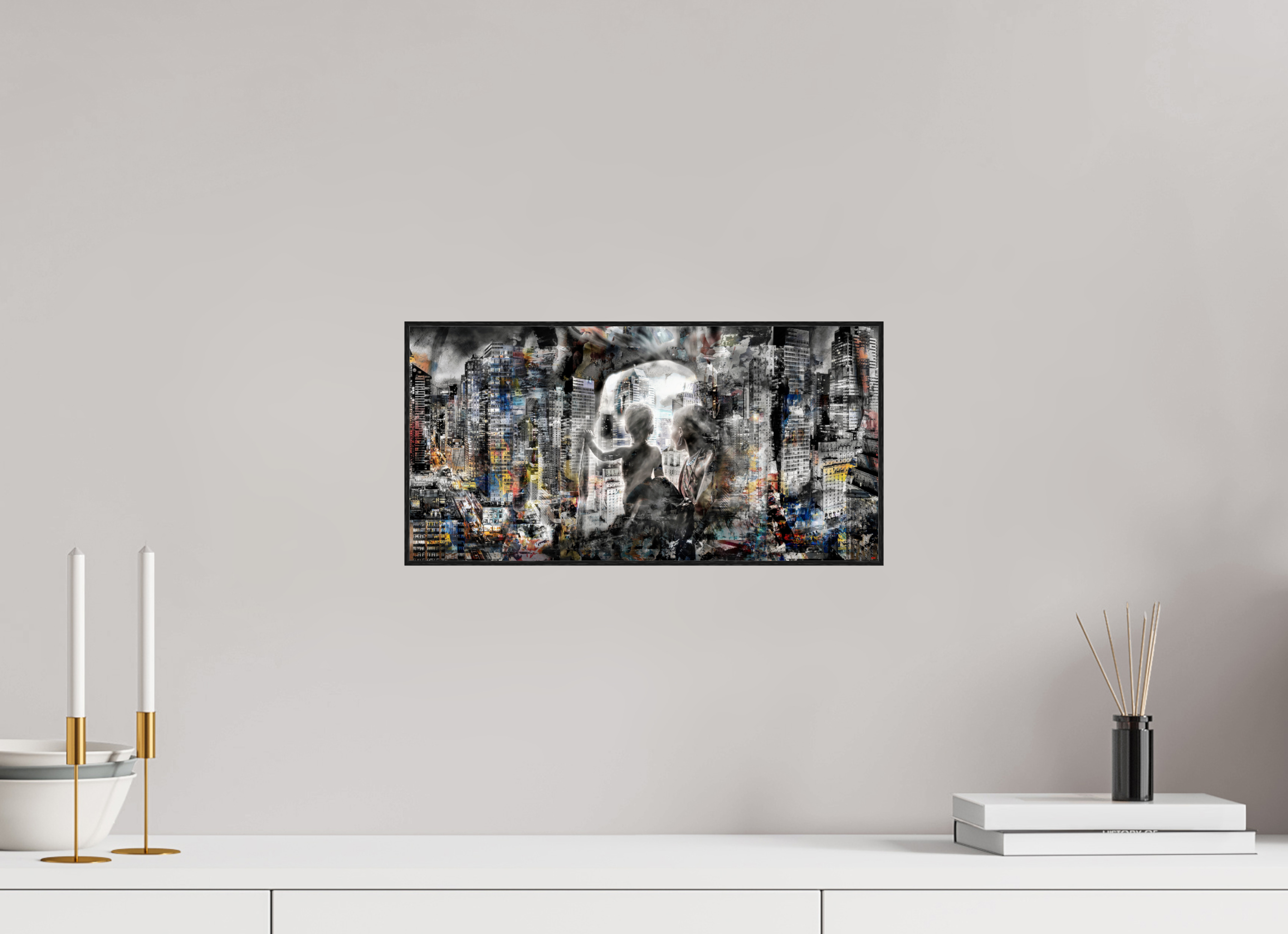 40 x 20 cm, Foto in ArtBox aus Massivholz Eiche schwarz RED³ HP Sukama V