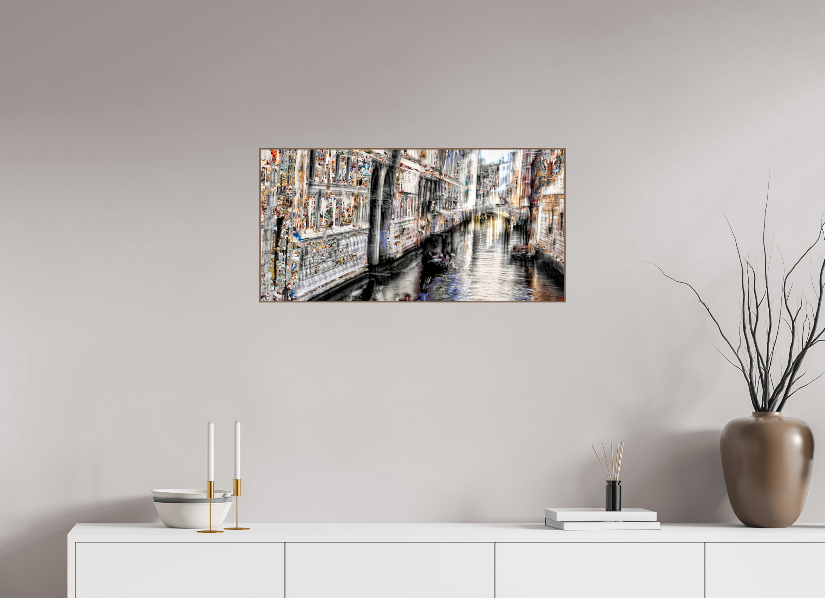 80 x 40 cm, Foto in ArtBox aus Massivholz Nussbaum RED³ HP Amari V