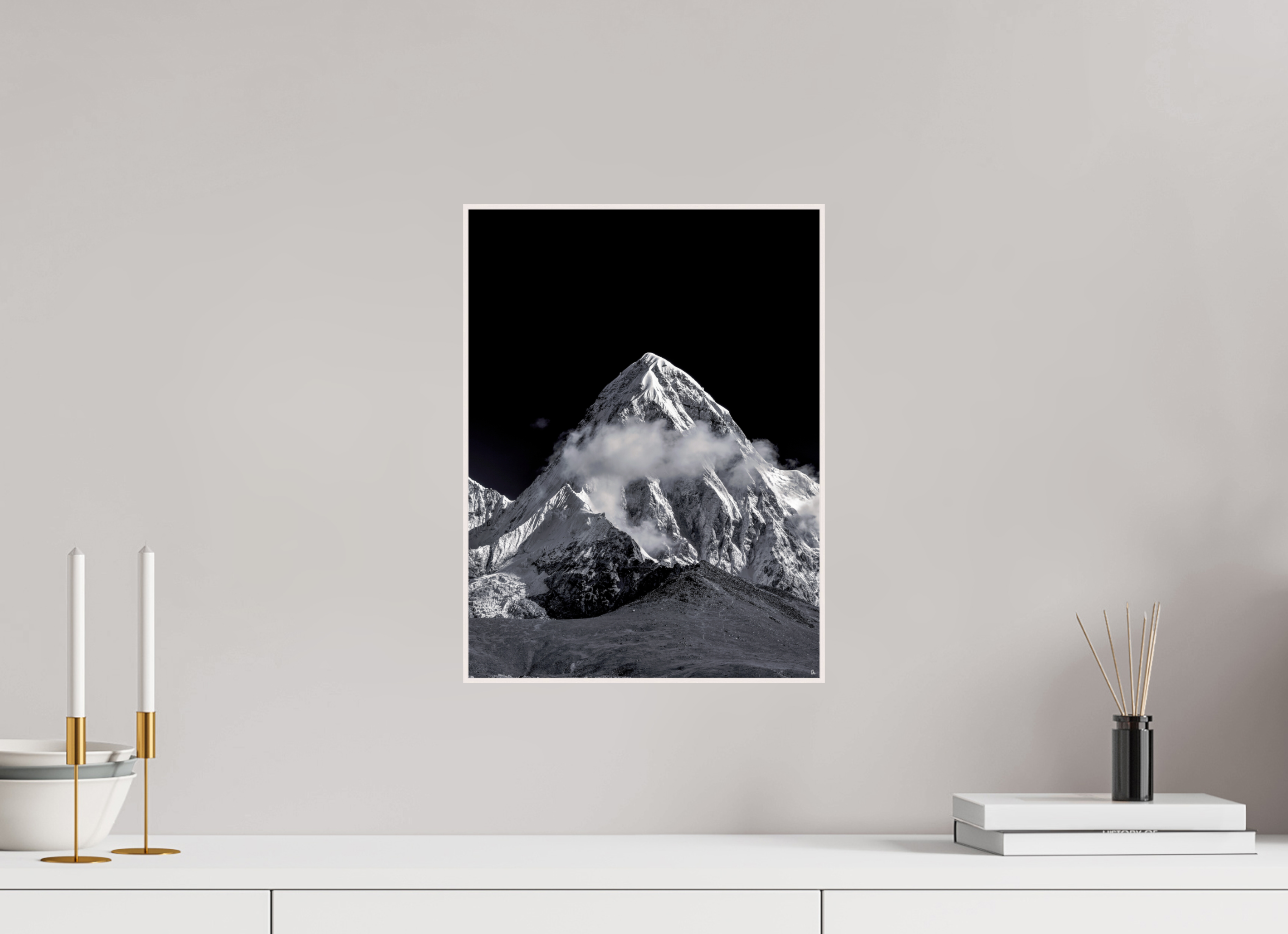 30 x 40 cm, Foto in ArtBox aus Massivholz Ahorn weiß RED³ Samten III