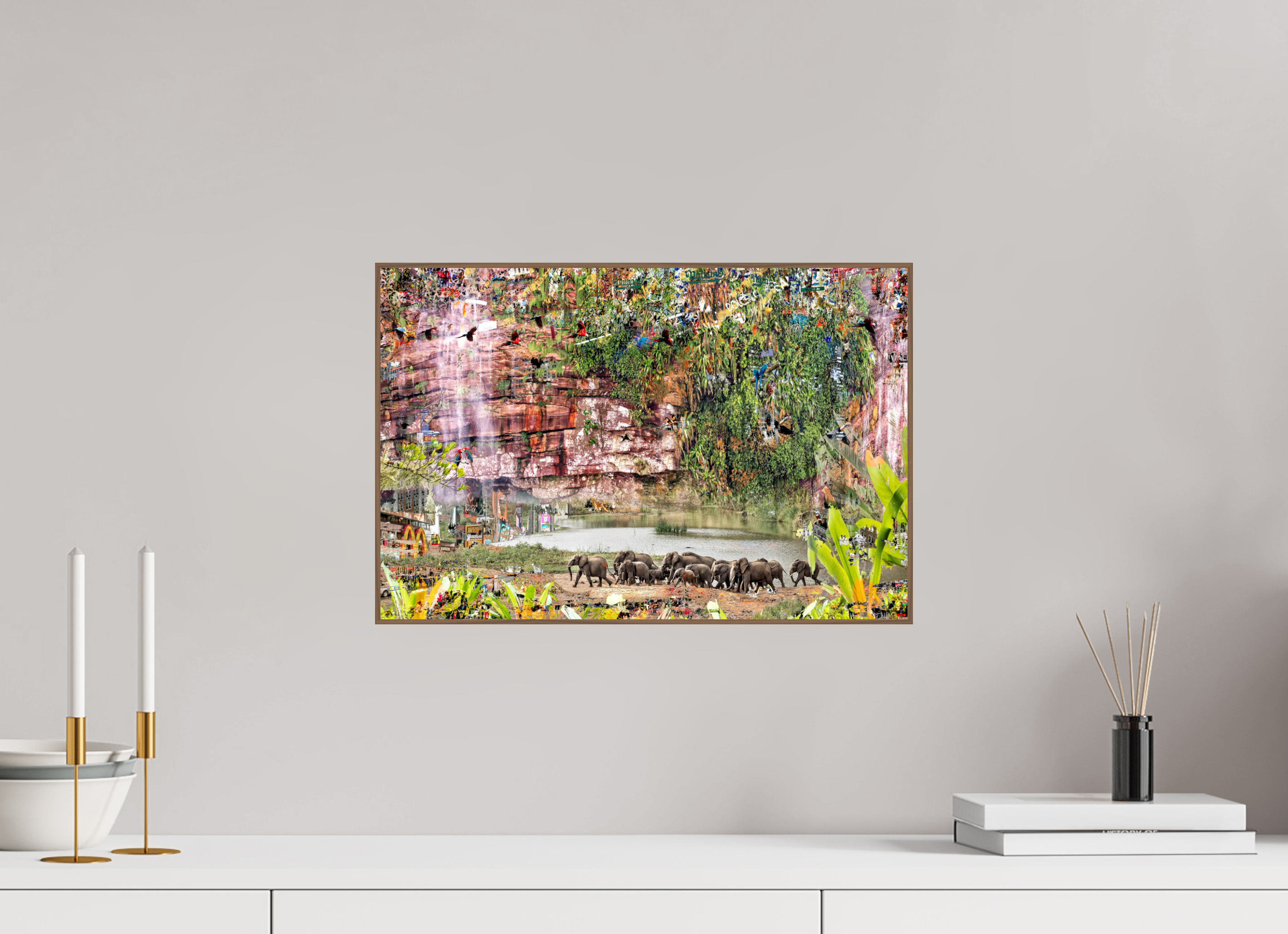 45 x 30 cm, Foto in ArtBox aus Massivholz Nussbaum RED³ WC Valdeci I