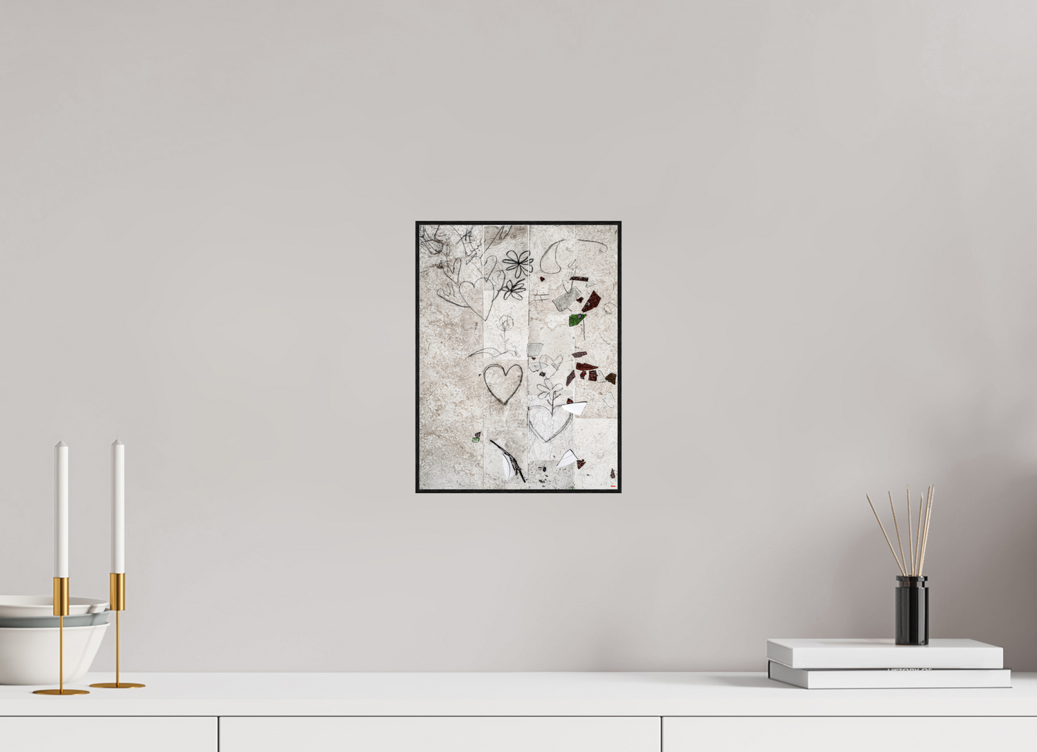 21 x 28 cm, Foto in ArtBox aus Massivholz Eiche schwarz RED³ PH Chandelier III