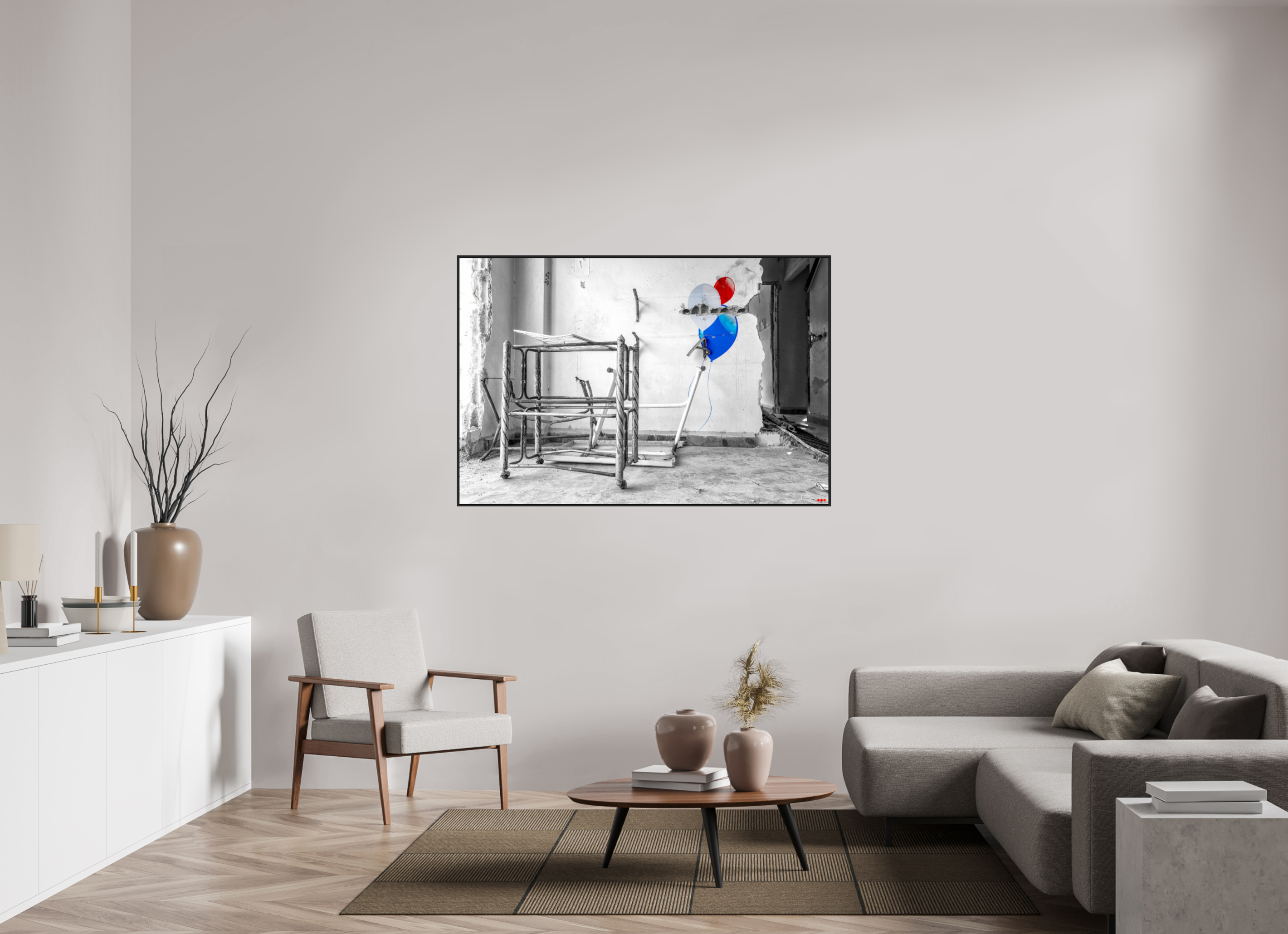 150 x 100 cm, Schattenfugen-Rahmen schwarz &amp; 2mm Acrylglas FA SCSI Mursal I