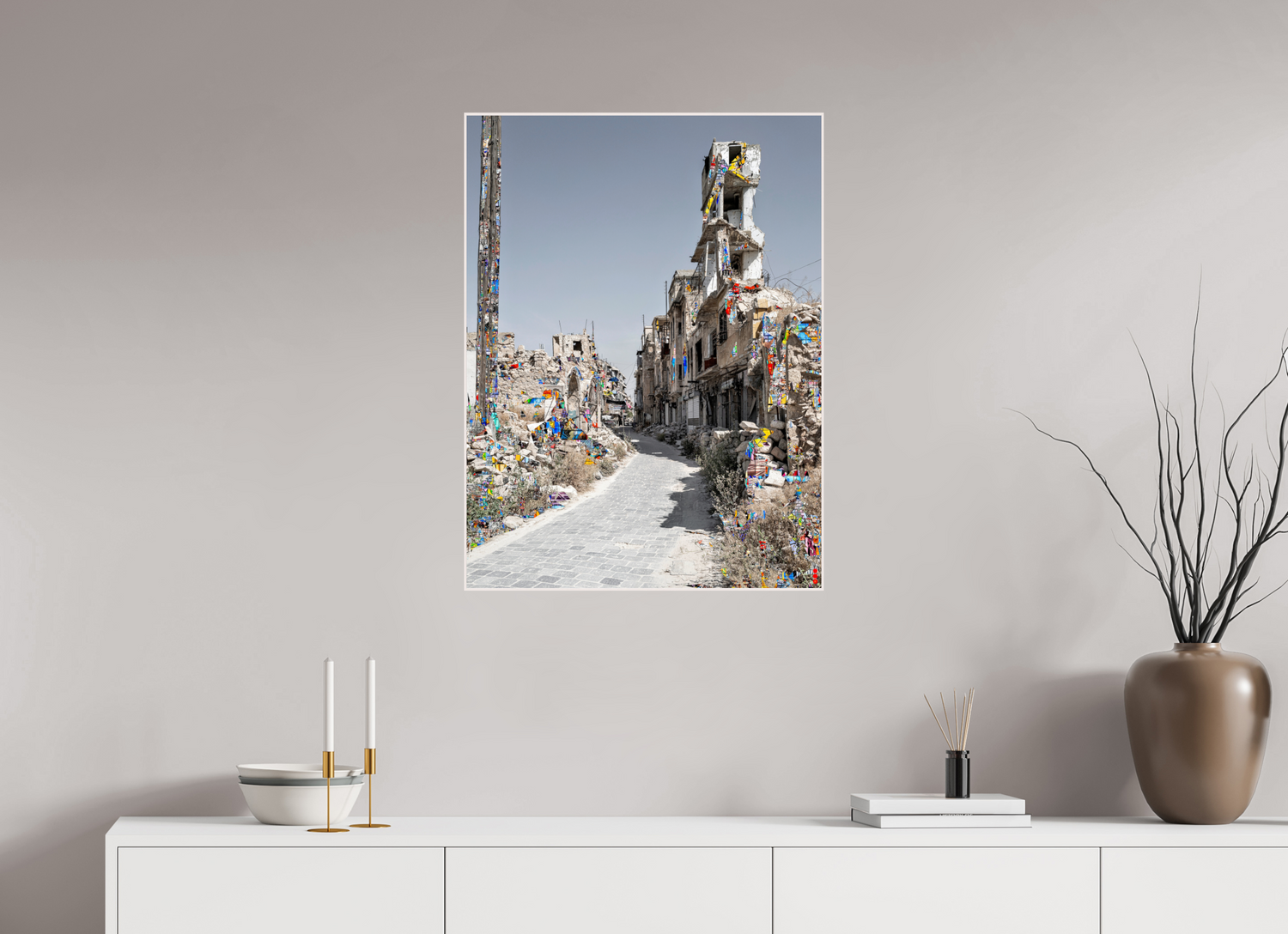 60 x 80 cm, Foto in ArtBox aus Massivholz Ahorn weiß RED³ SCSI Madiha III