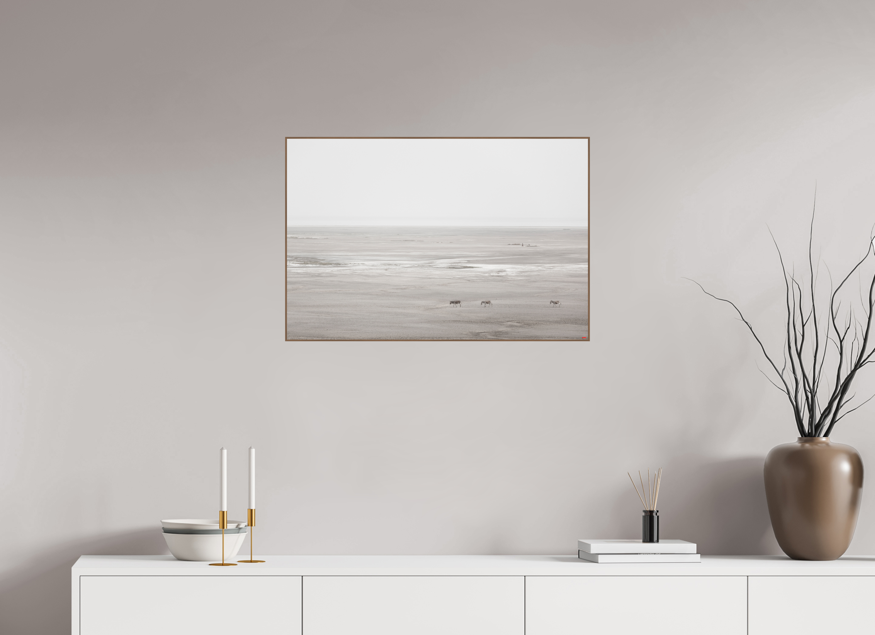 75 x 50 cm, Foto in ArtBox aus Massivholz Nussbaum RED³ PH Danai I