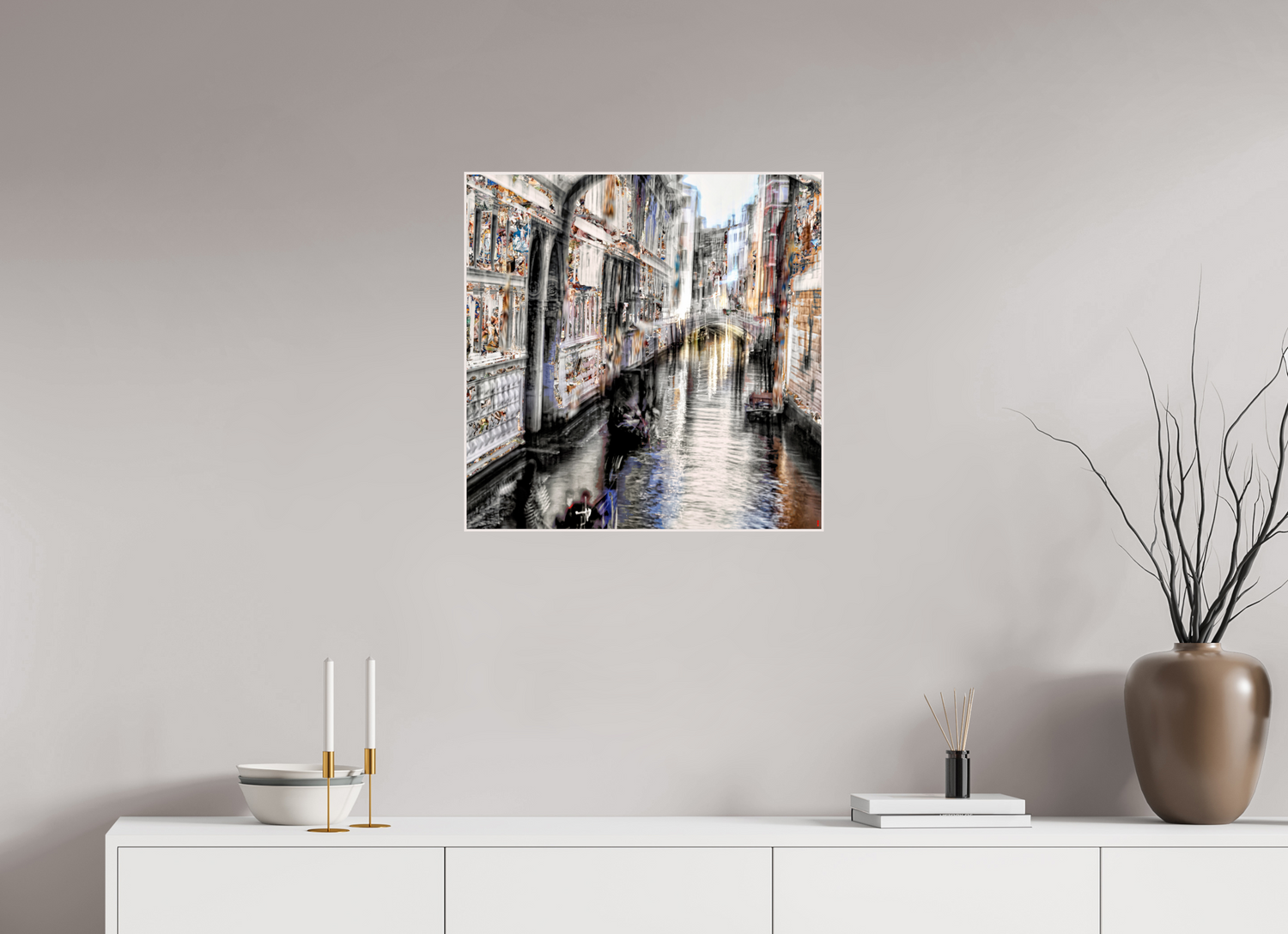 60 x 60 cm, Foto in ArtBox aus Massivholz Ahorn weiß RED³ HP Amari II