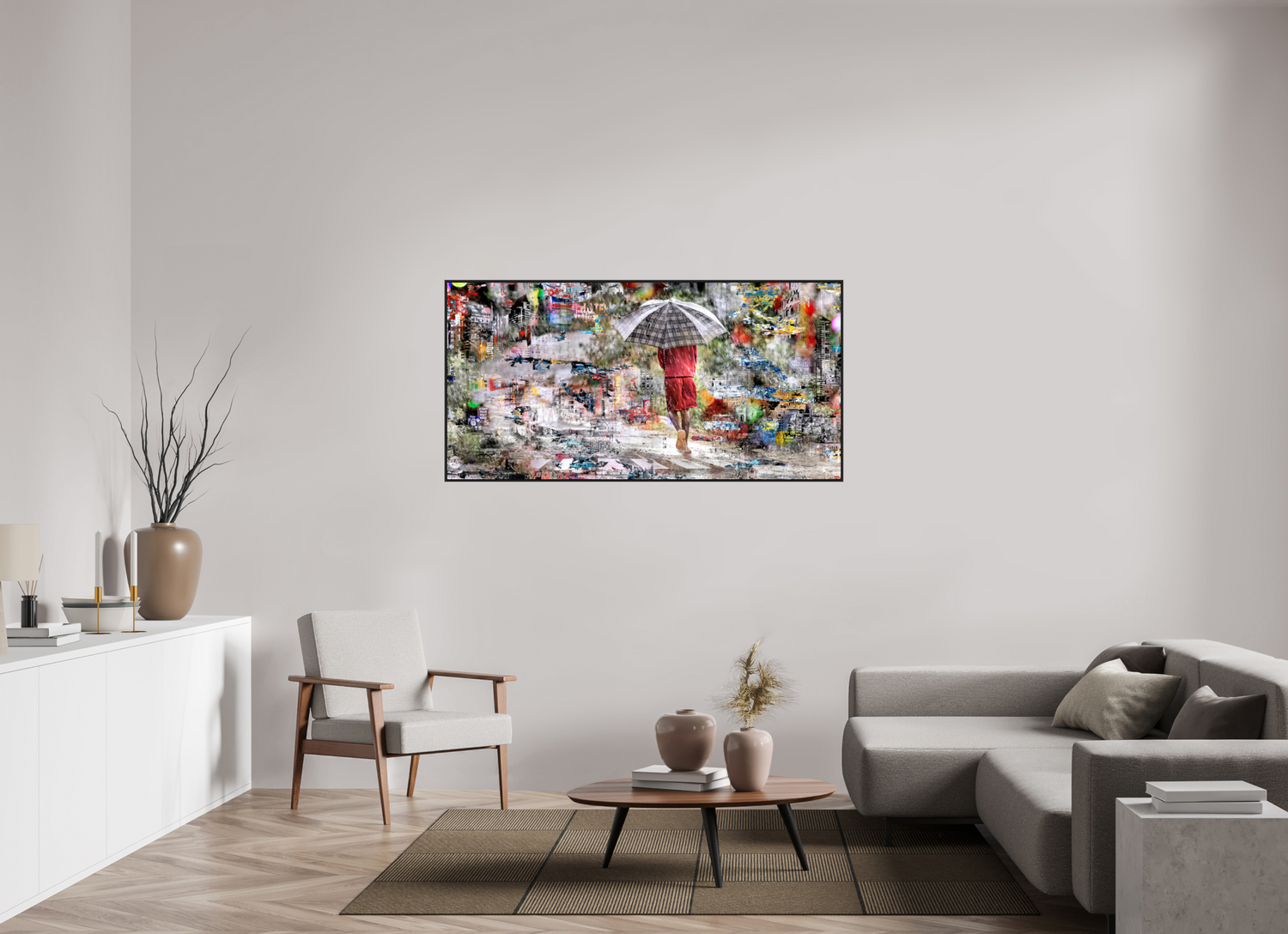 160 x 80 cm, Schattenfugen-Rahmen schwarz &amp; 2mm Acrylglas FA HP Wash V