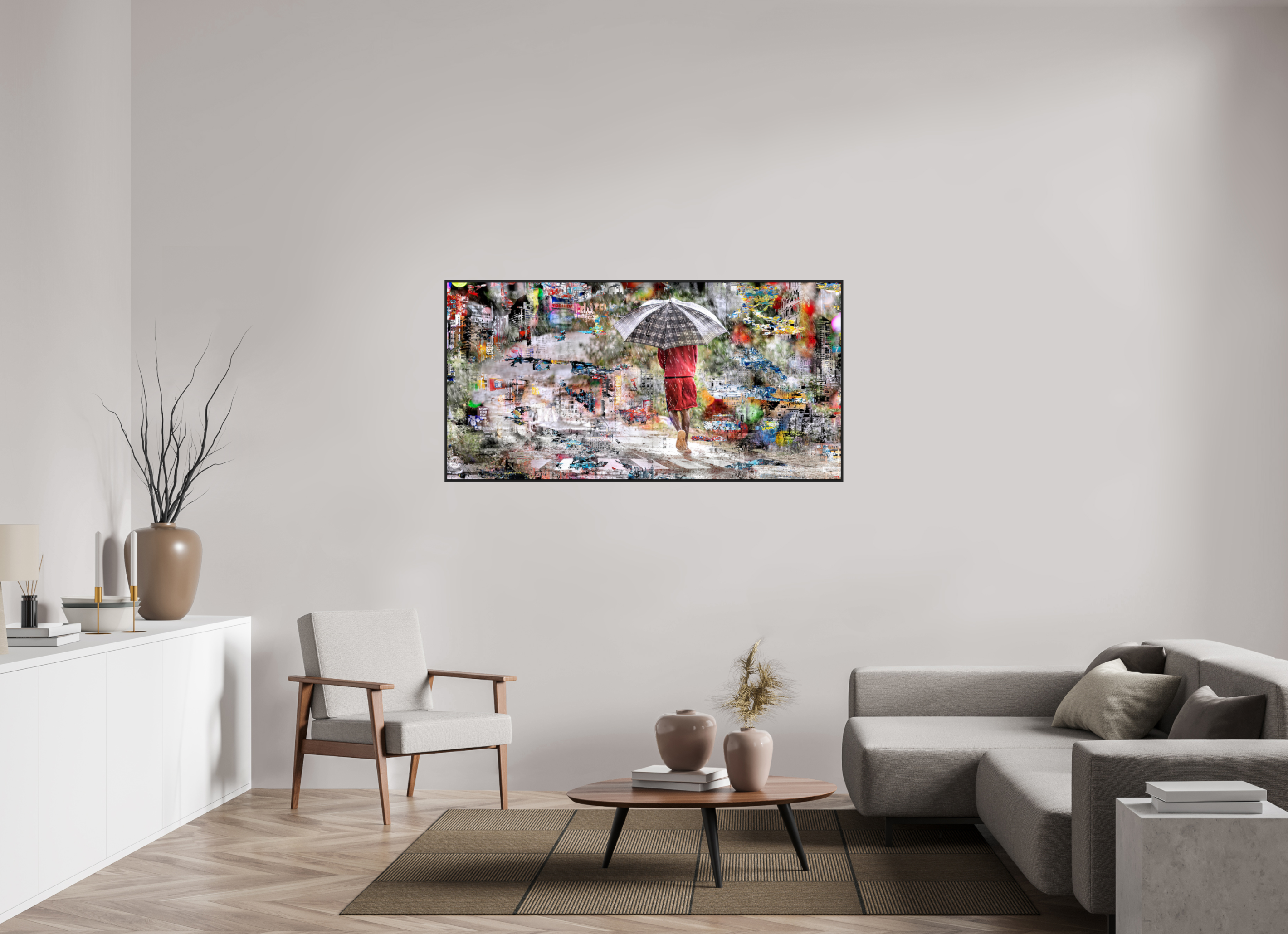 160 x 80 cm, Schattenfugen-Rahmen schwarz &amp; 2mm Acrylglas FA HP Wash V