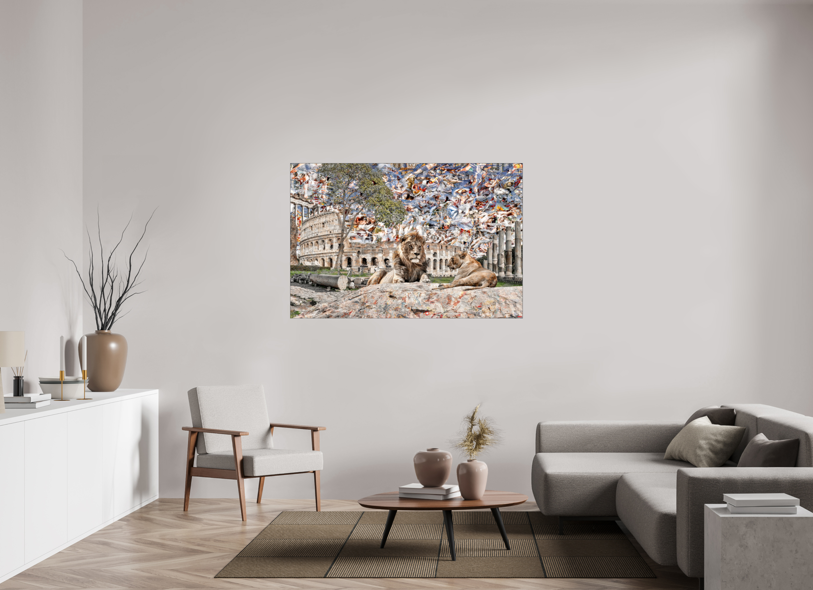 150 x 100 cm, Slimline Einfassung schwarz unter 2mm Acrylglas FA WC Adjesa I