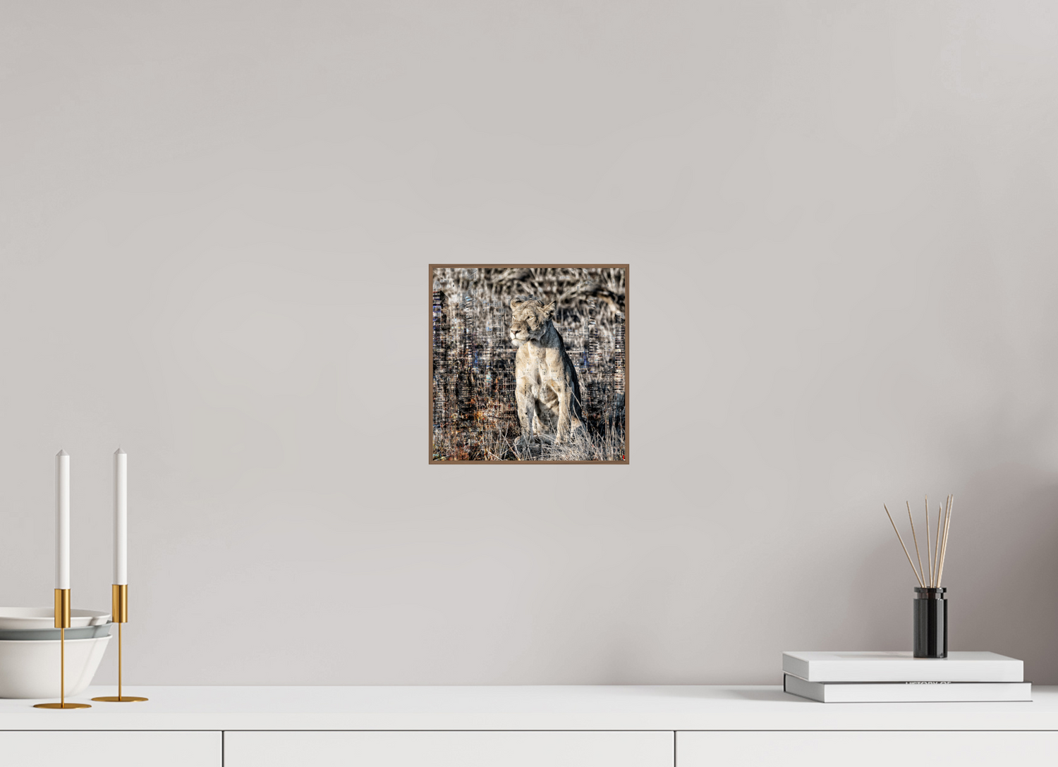 20 x 20 cm, Foto in ArtBox aus Massivholz Nussbaum RED³ WC Adwoa II