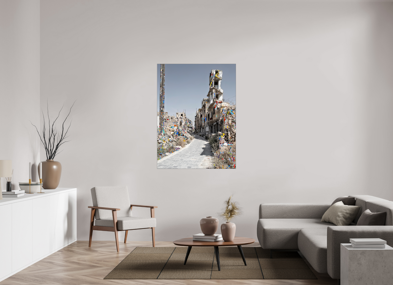 105 x 140 cm, Slimline Einfassung schwarz unter 2mm Acrylglas FA SCSI Madiha III