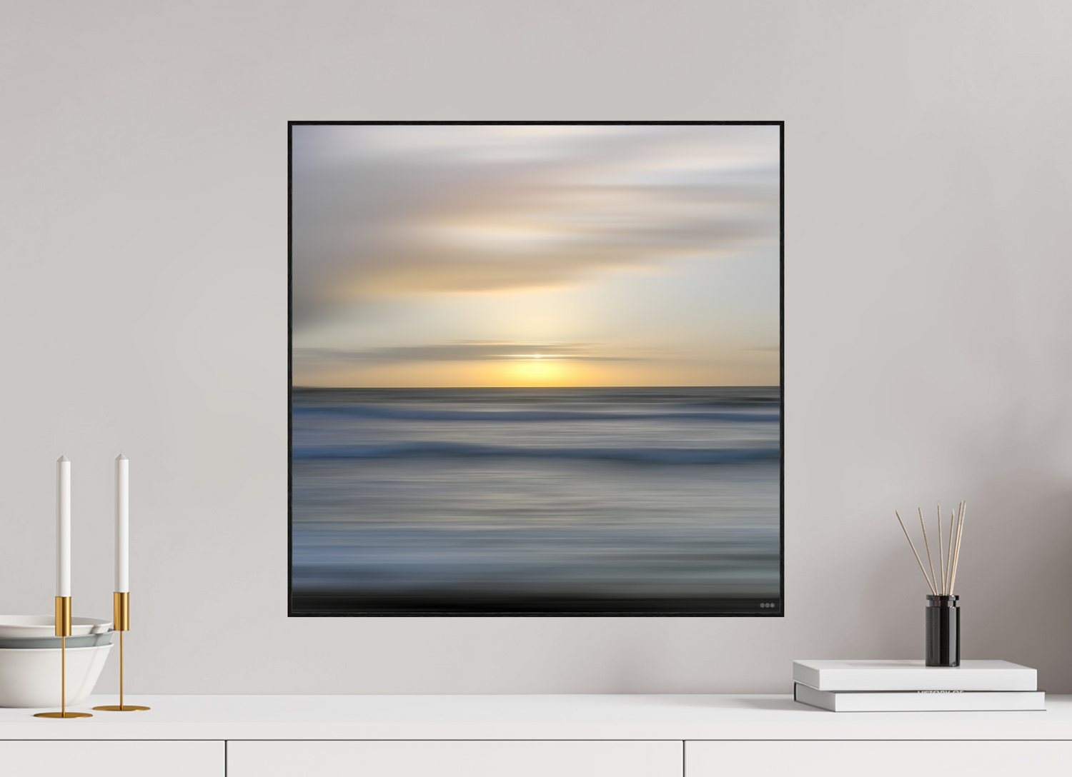 50 x 50 cm, Foto in ArtBox aus Massivholz Eiche schwarz RED³ PH Salome II