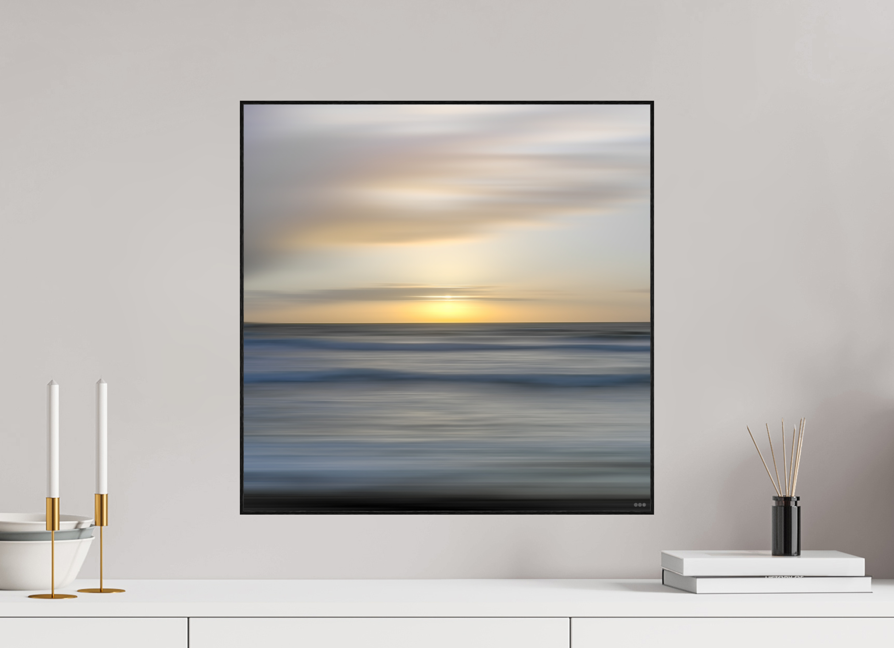 50 x 50 cm, Foto in ArtBox aus Massivholz Eiche schwarz RED³ PH Salome II