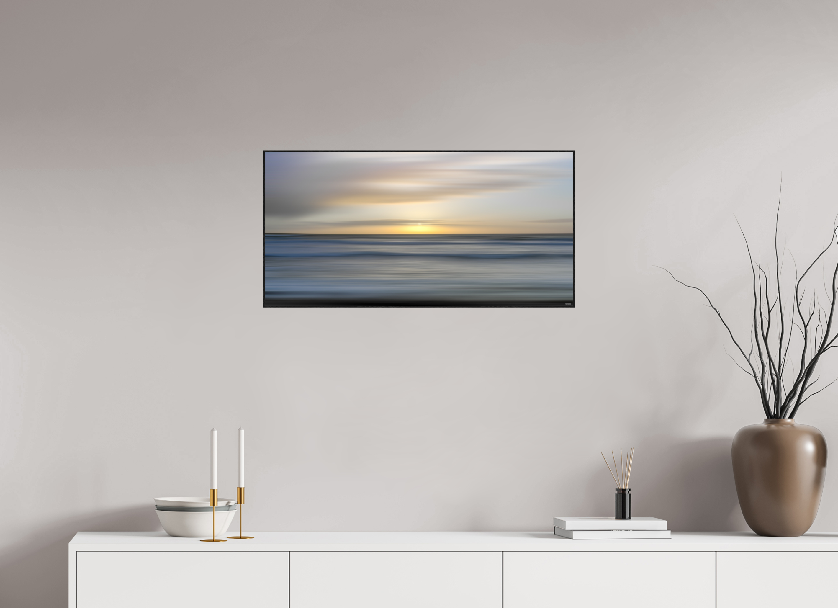 80 x 40 cm, Foto in ArtBox aus Massivholz Eiche schwarz RED³ PH Salome V