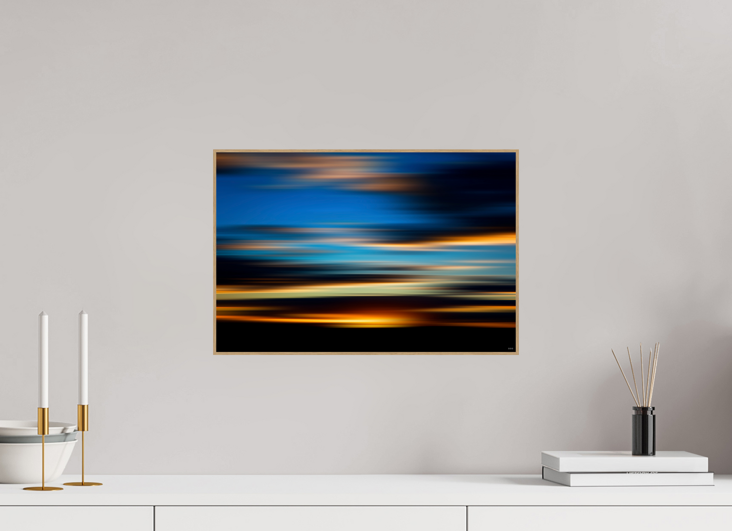 45 x 30 cm, Foto in ArtBox aus Massivholz Eiche natur RED³ PH Nahara I