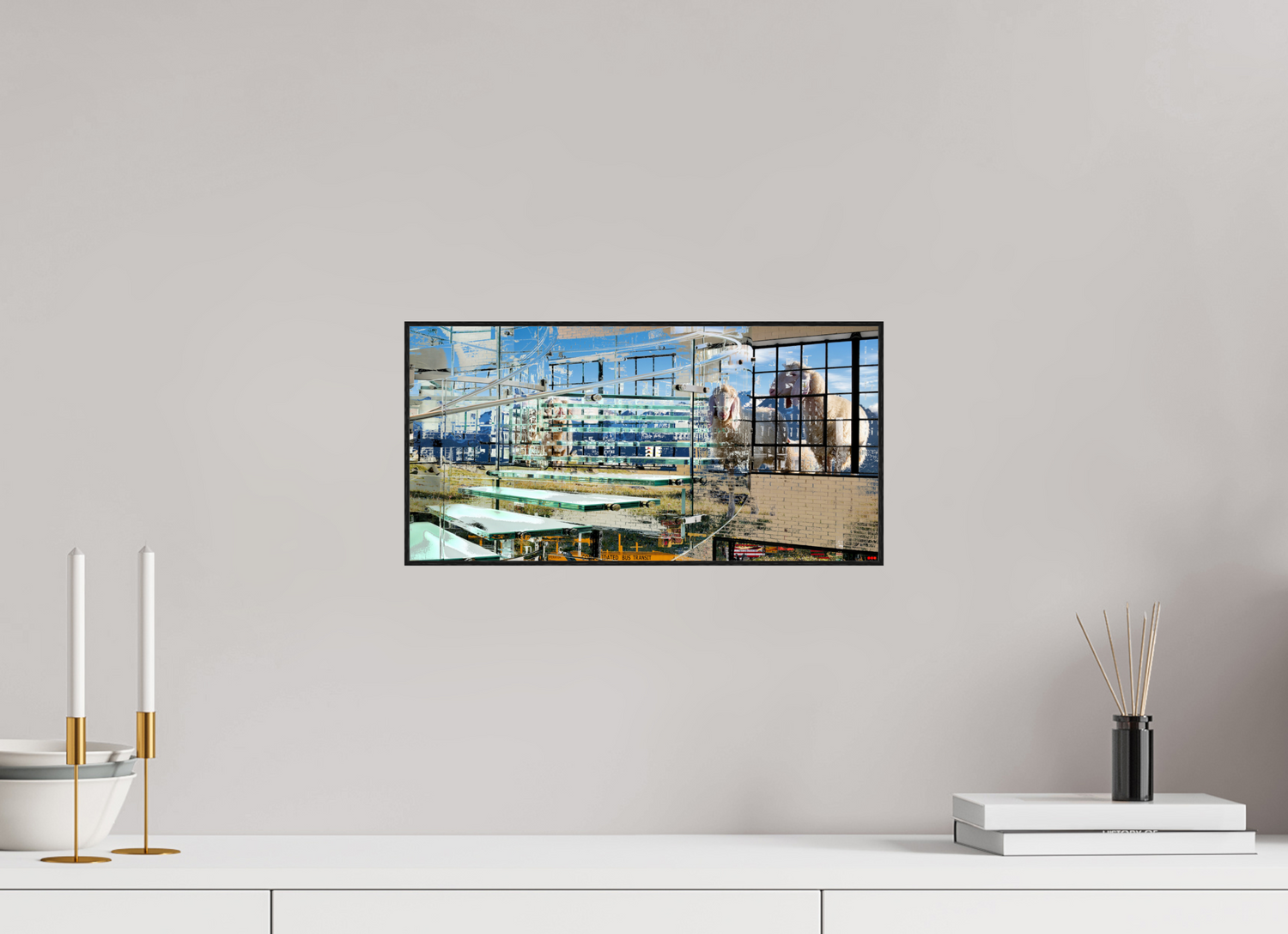 40 x 20 cm, Foto in ArtBox aus Massivholz Eiche schwarz RED³ HP Malia V